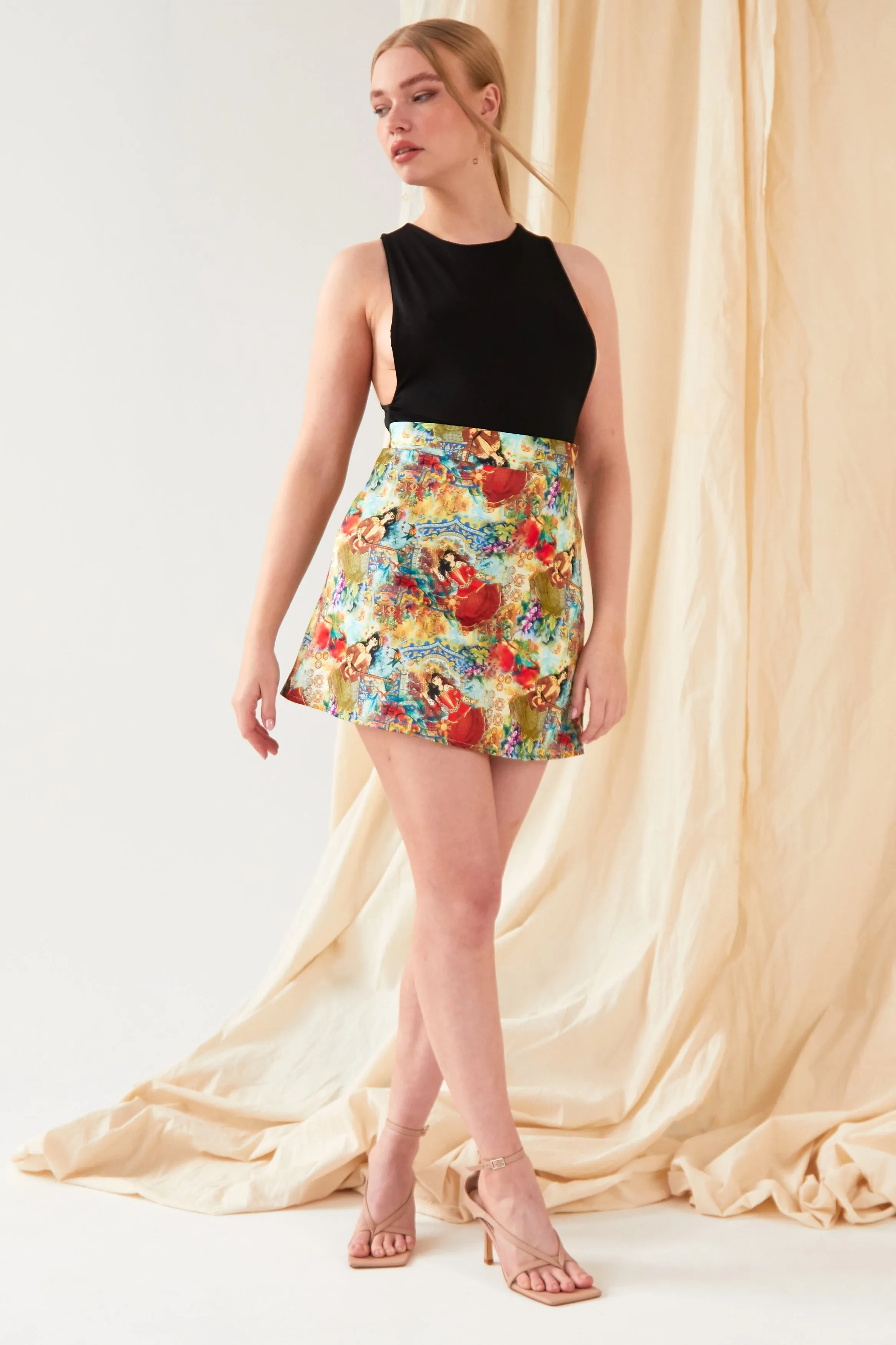 Printed Mini Skirt