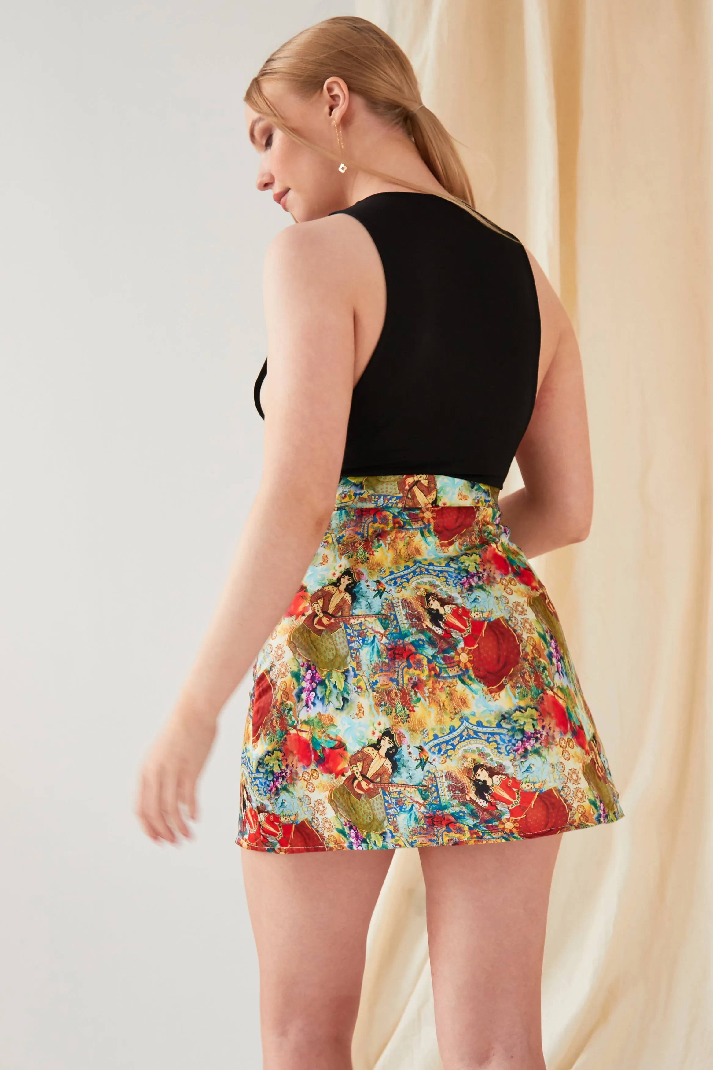 Printed Mini Skirt