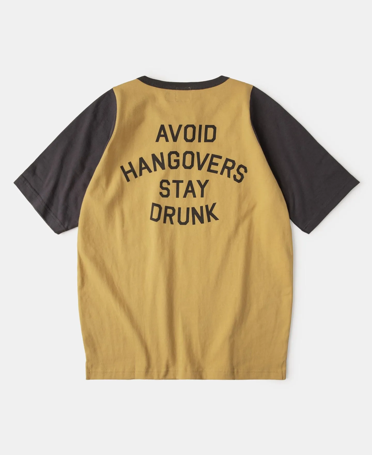 Printed Quarter-Zip Raglan Sleeve Rider T-Shirt - Yellow