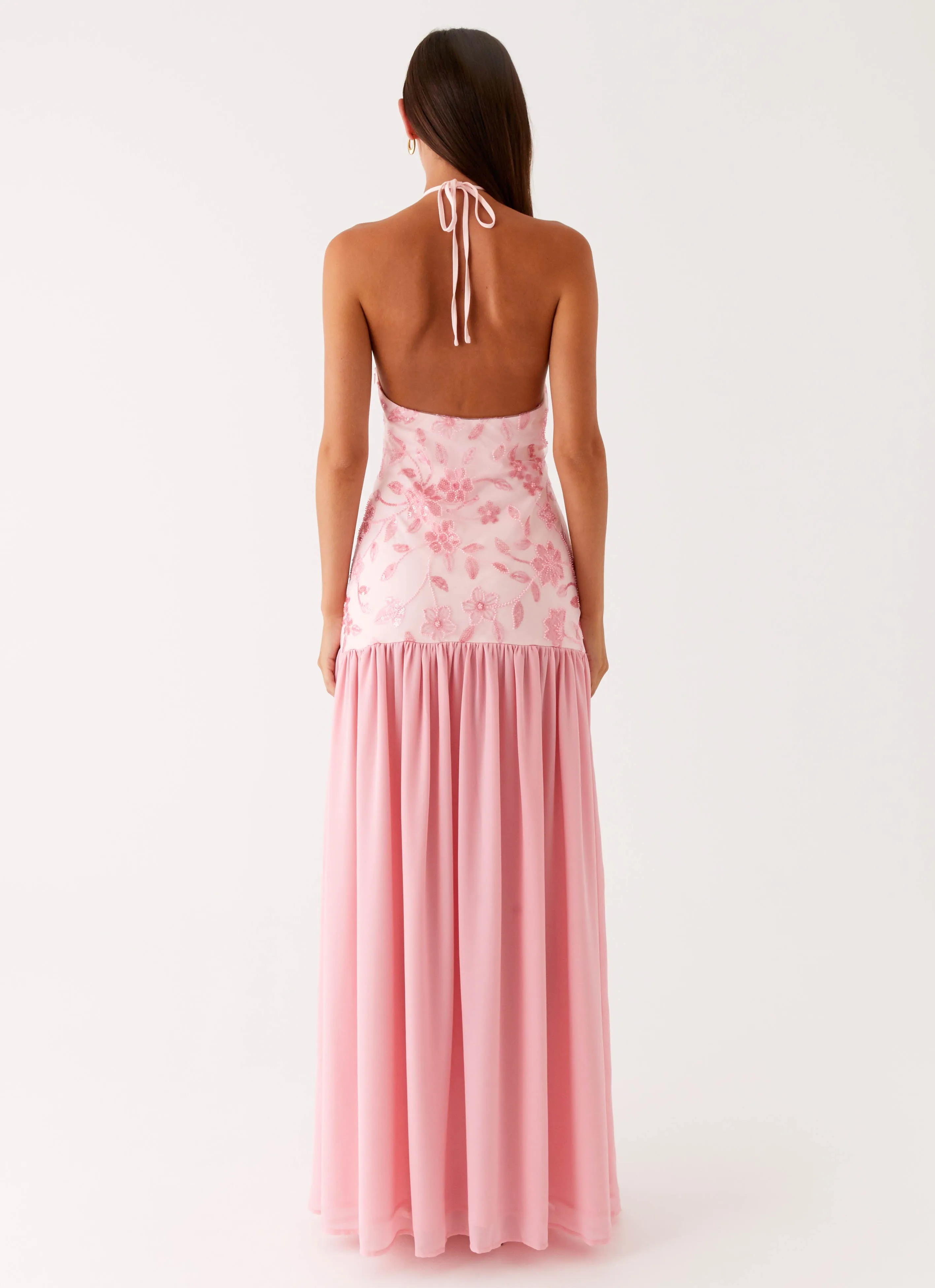 Janelle Beaded Maxi Dress - Pink Artistic Edge All-Day Wear