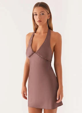 Music-Concert Heavy Hearted Mini Dress - Steel