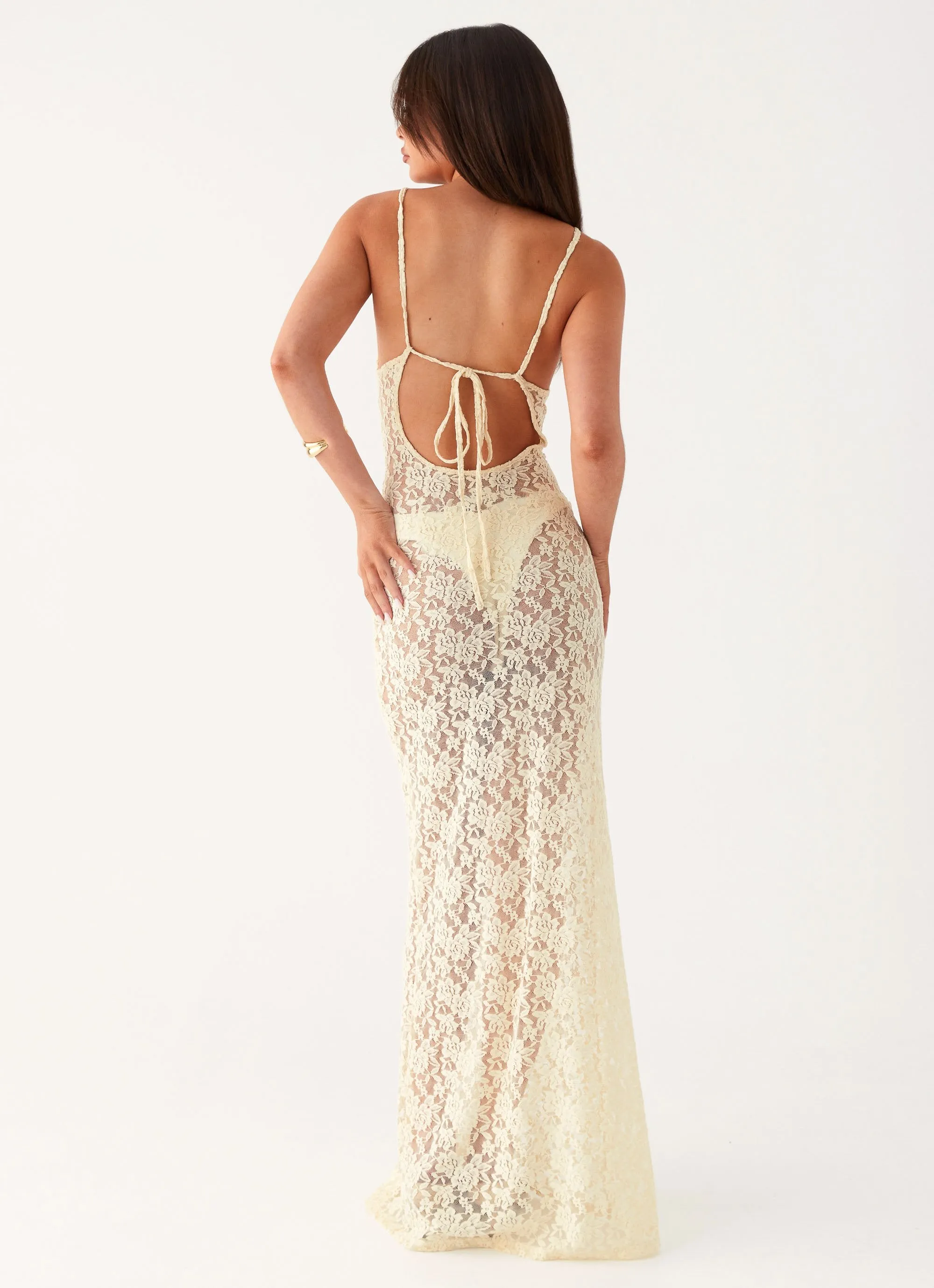 Promised Land Lace Maxi Dress - Ivory Daytime Mood