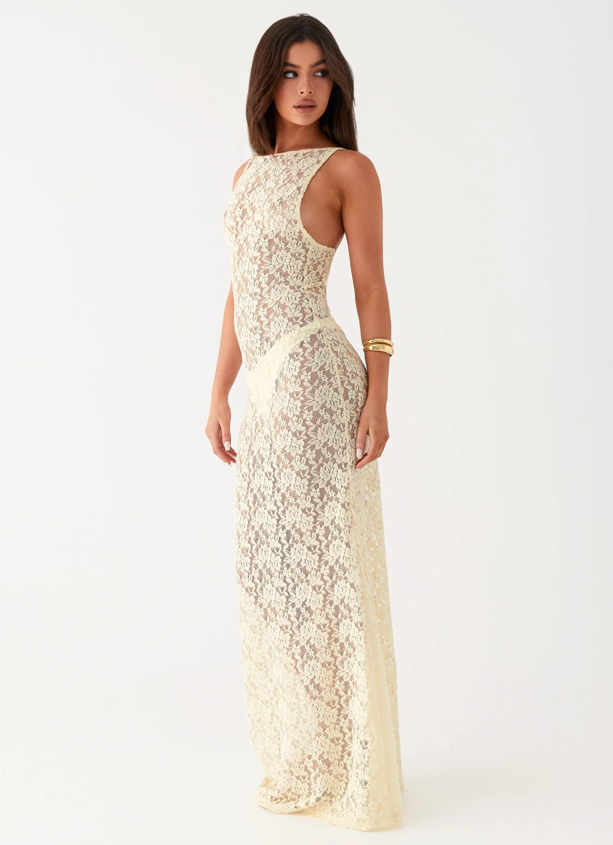 Easy Fit Promised Land Lace Maxi Dress - Ivory