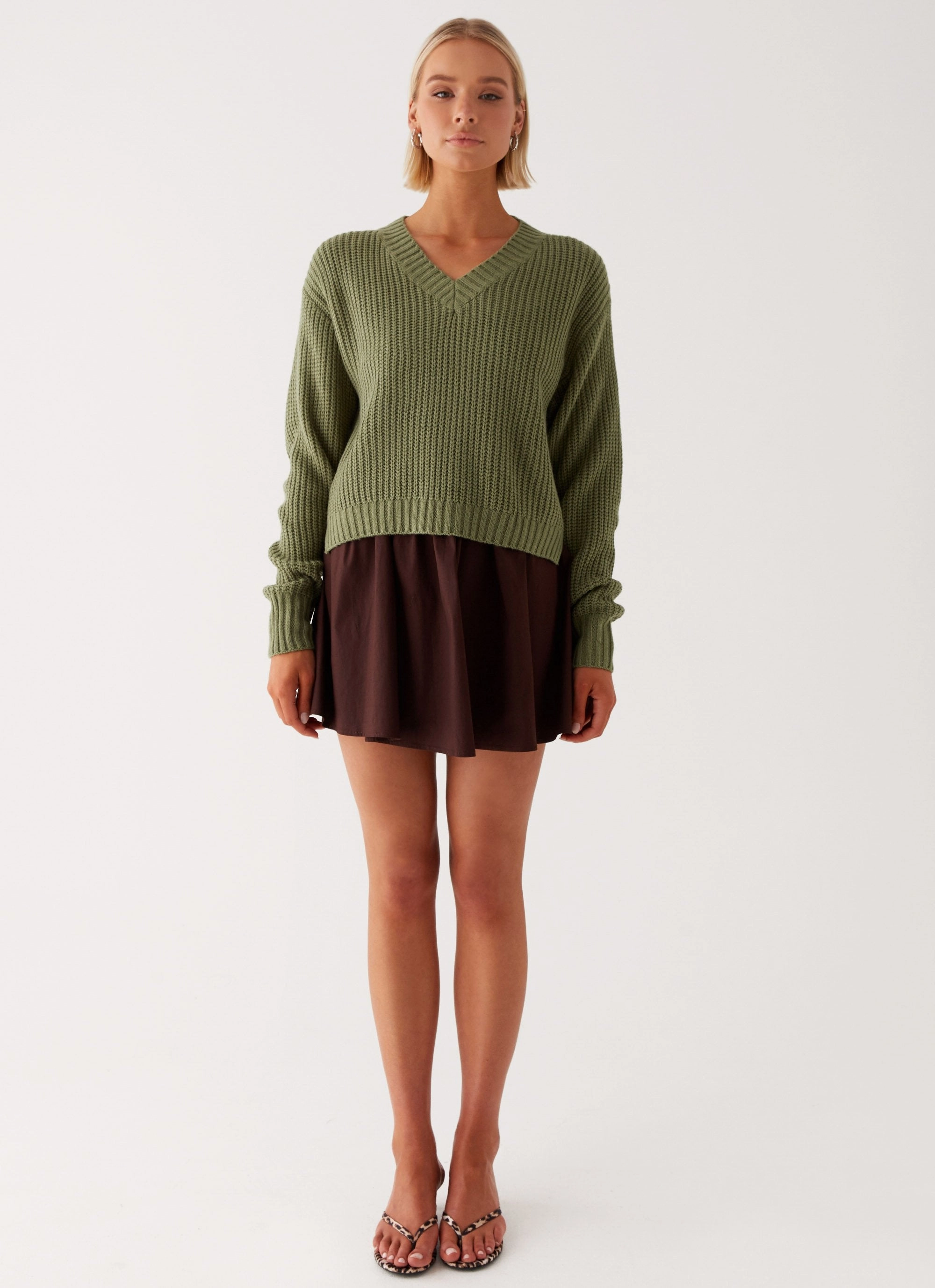 TapedZippers Street Comfort Jenson Sweater - Khaki