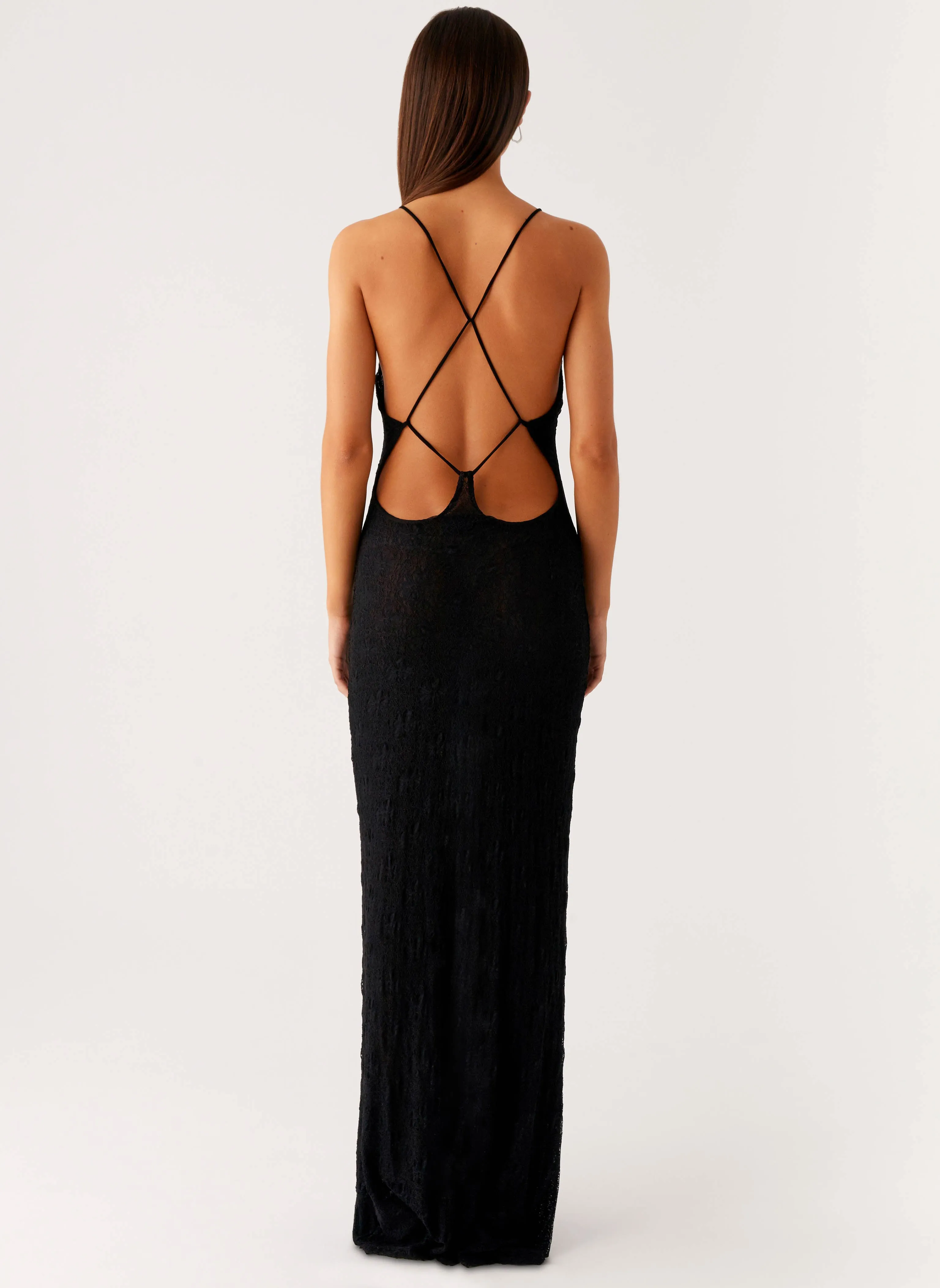 Kylia Maxi Dress - Black Dew Glow Bold Pattern