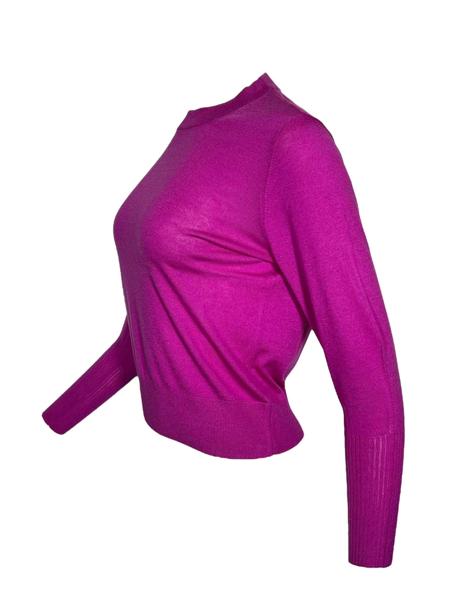 PUROTATTO SILK & CASHMERE CREW SWEATER - CICLAMONI