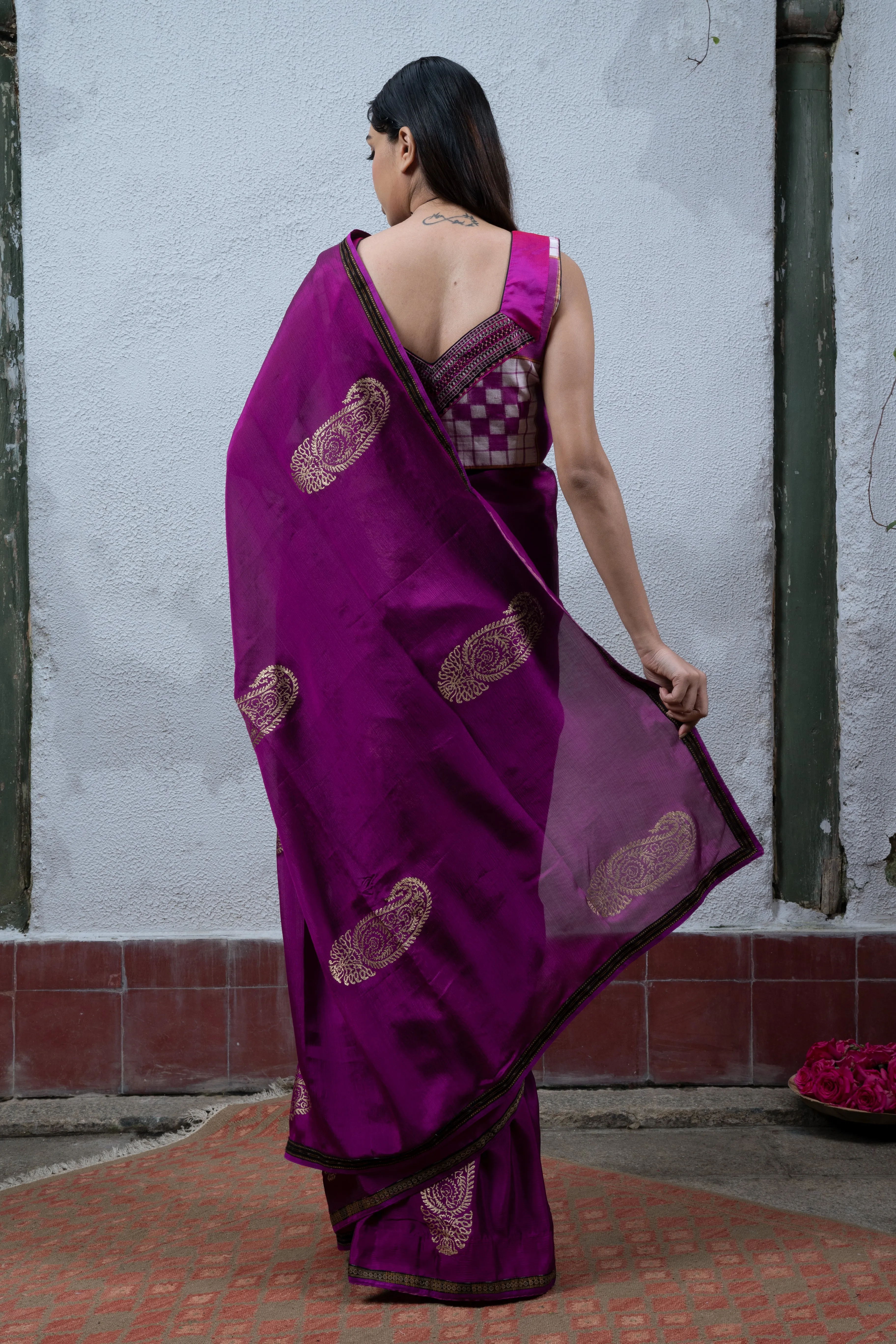 Purple Saree