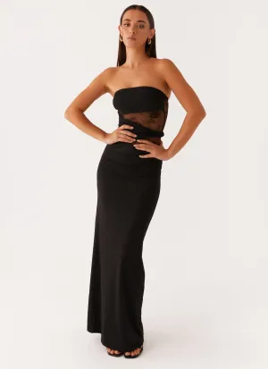Karma Strapless Maxi Dress - Black Chilly Day Comfort Light and breezy summer dress