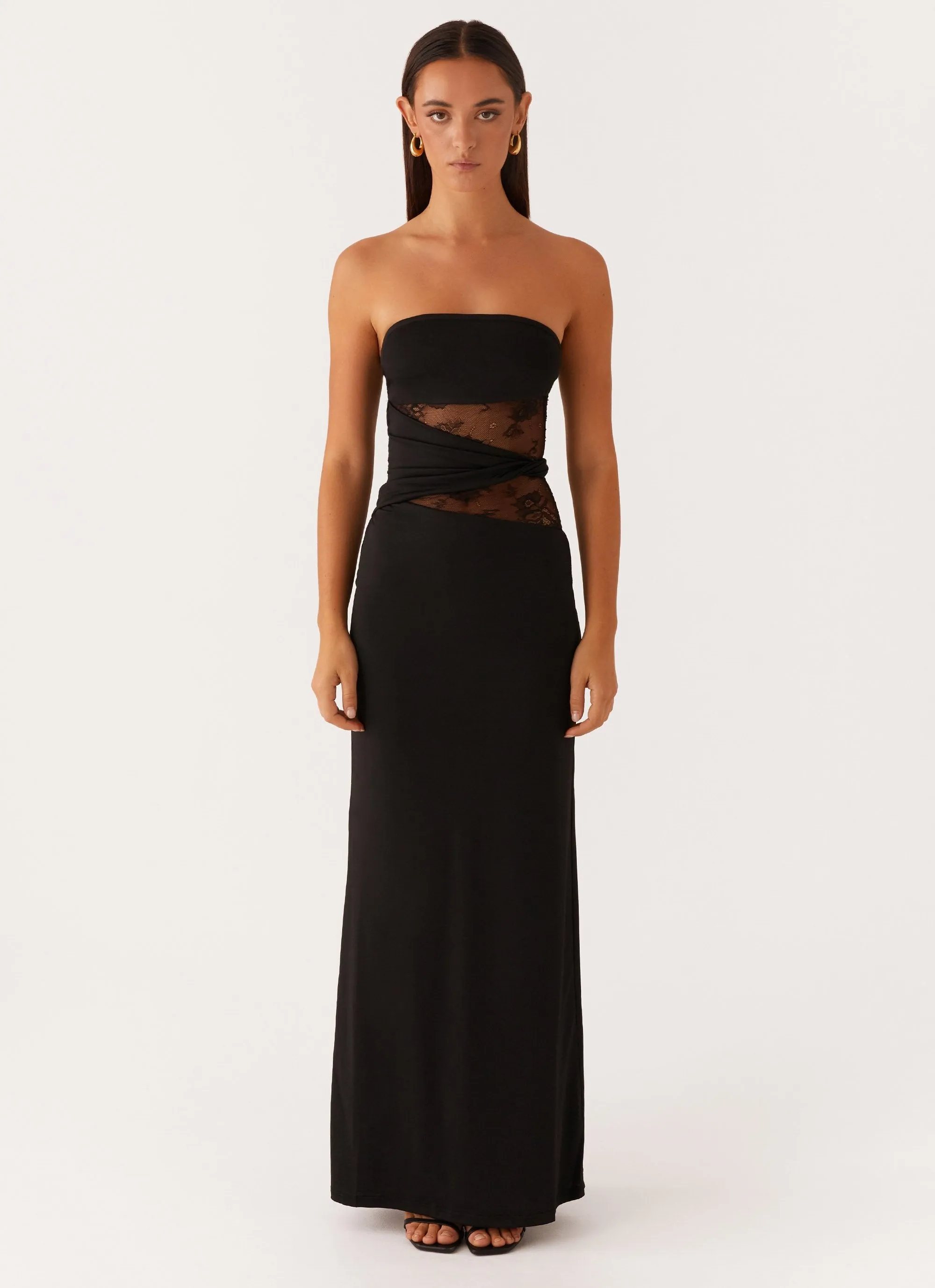 Soft Outfit Karma Strapless Maxi Dress - Black