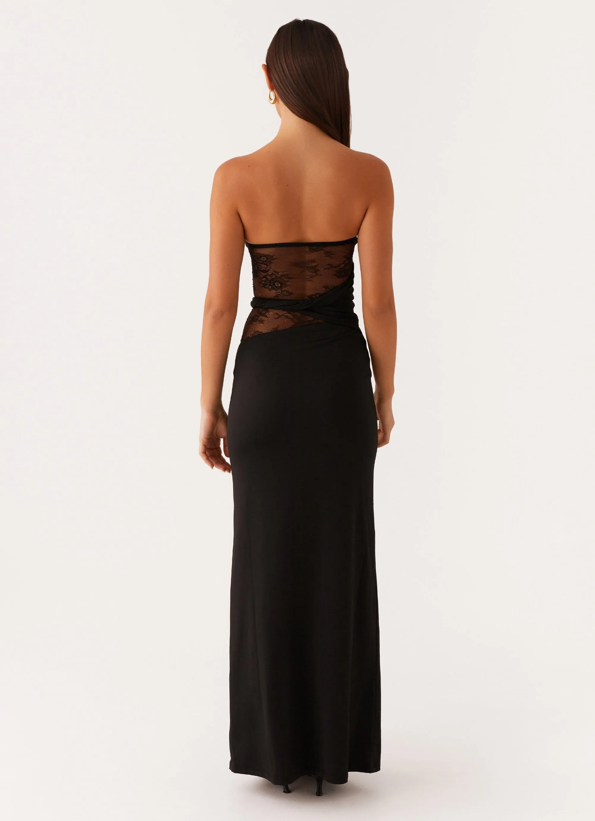 Karma Strapless Maxi Dress - Black Chilly Day Comfort