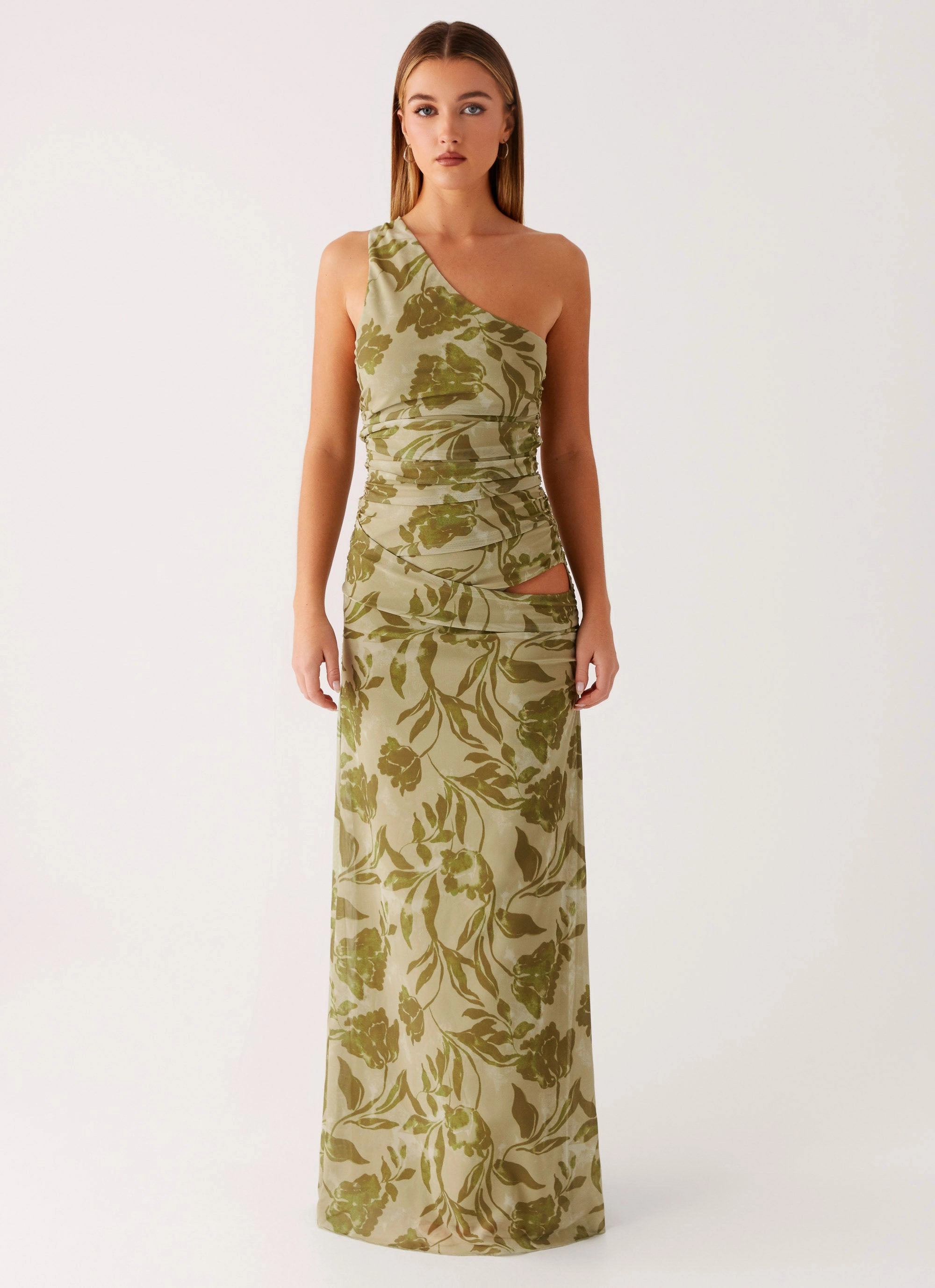 Georgiana Maxi Dress - Jade Fern Comfortable fit Bodycon-Fit