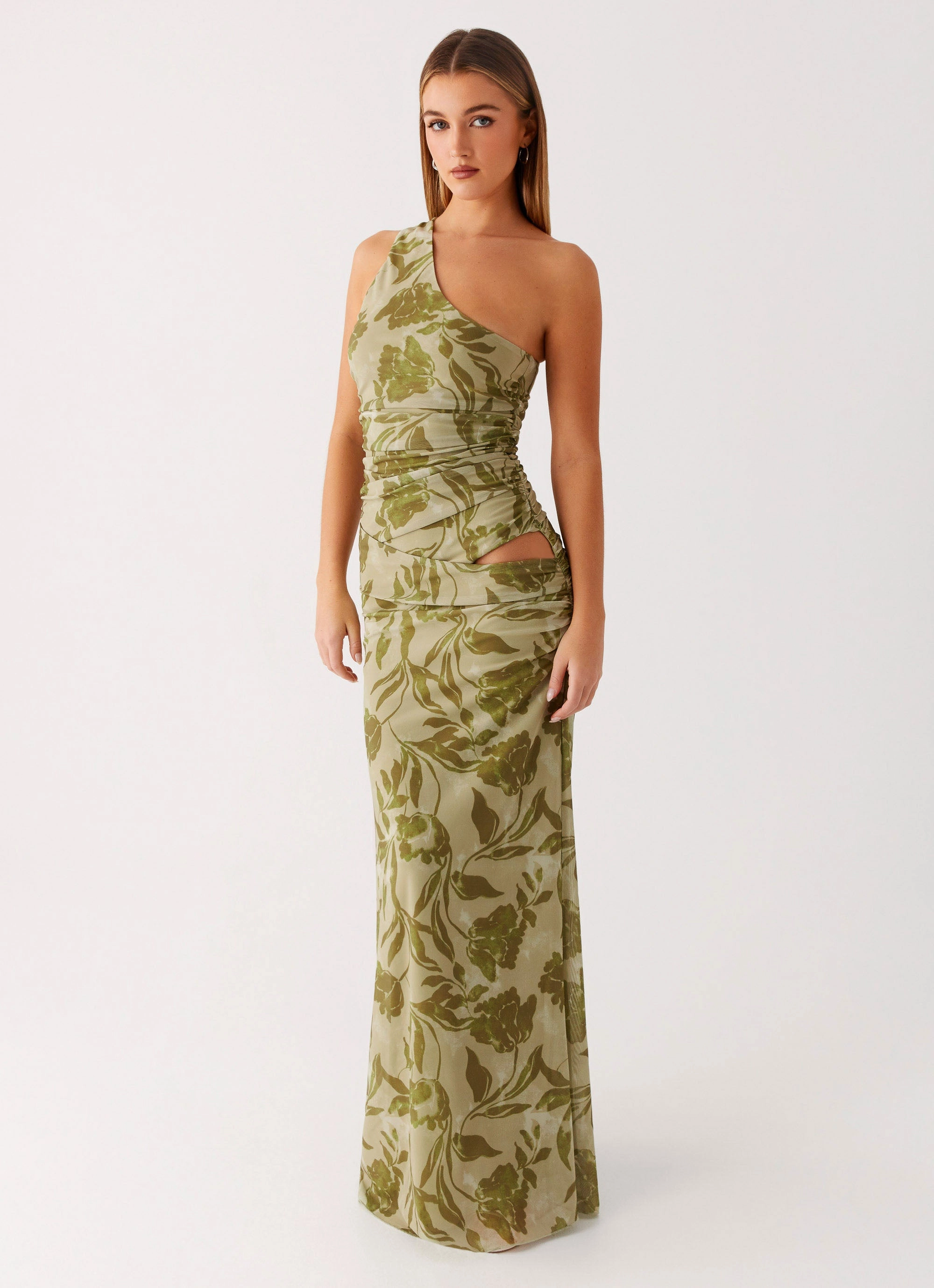 Georgiana Maxi Dress - Jade Fern Trendy Appeal Chilly Day Comfort