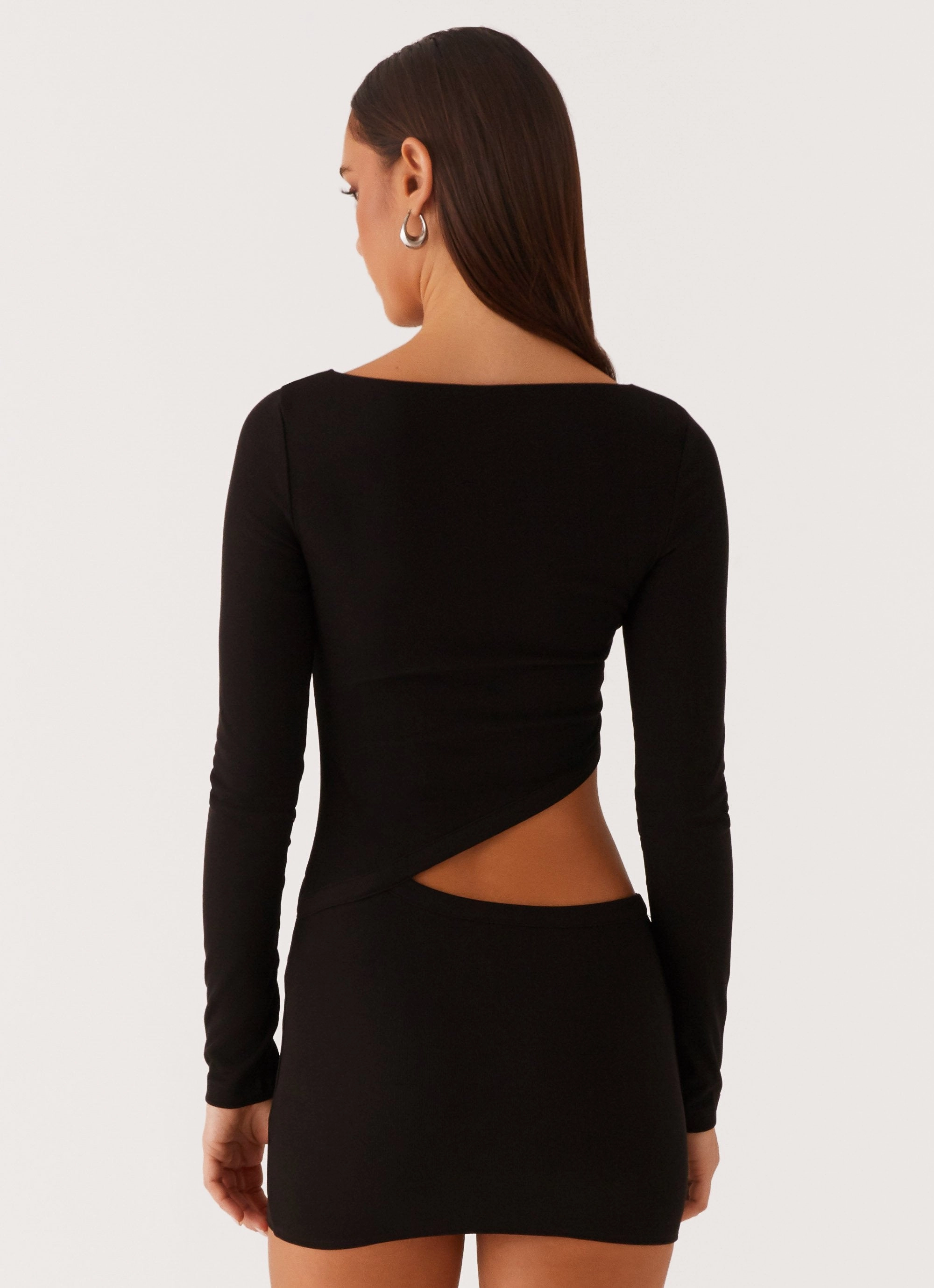 Bold Style Jocelyn Long Sleeve Mini Dress - Black
