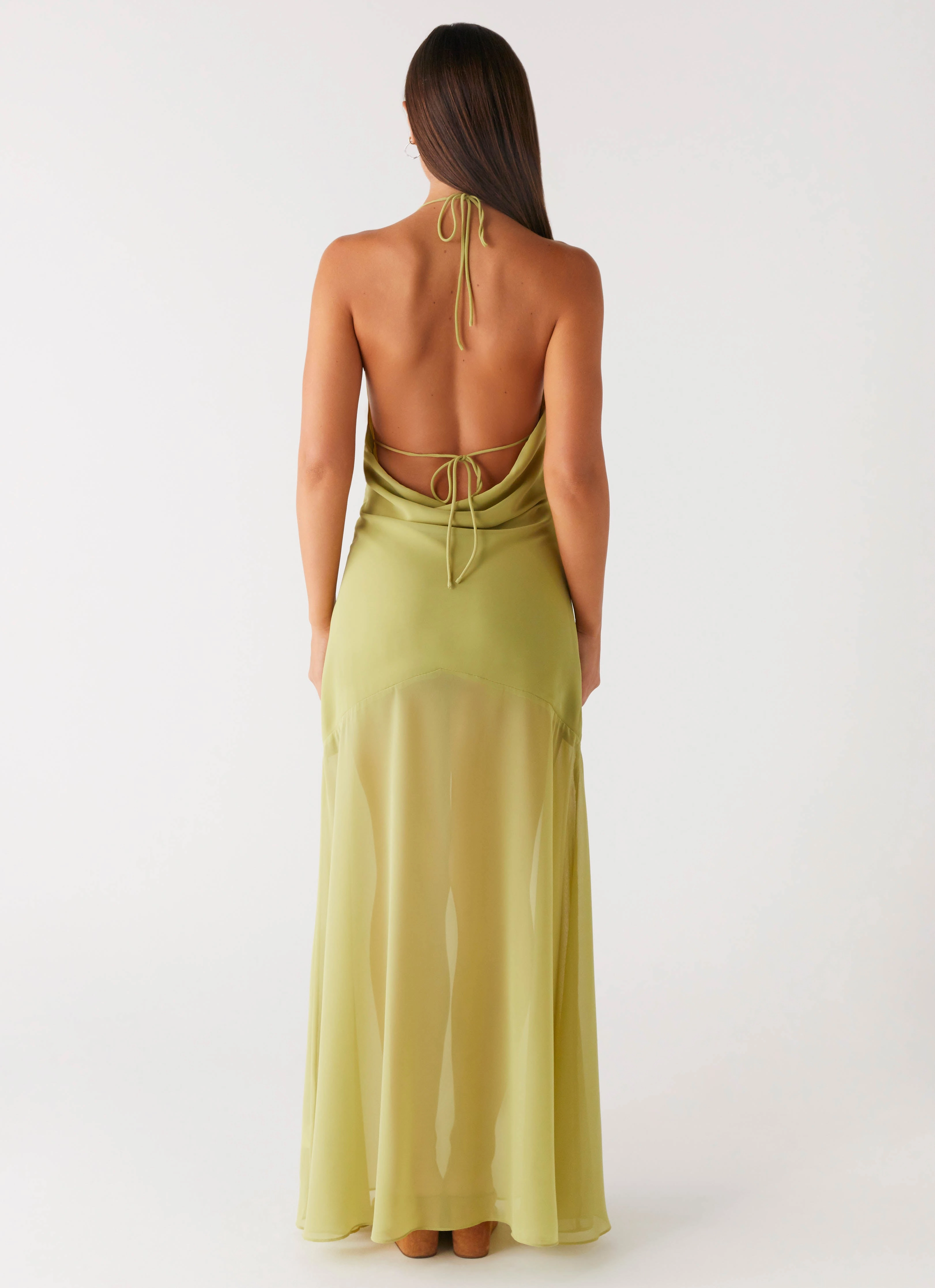 Samoa Maxi Dress - Lime Zip Ease