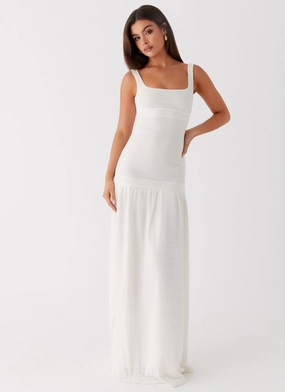 Formed Look Fashionable Wear Lyrical Maxi Dress - Ivory