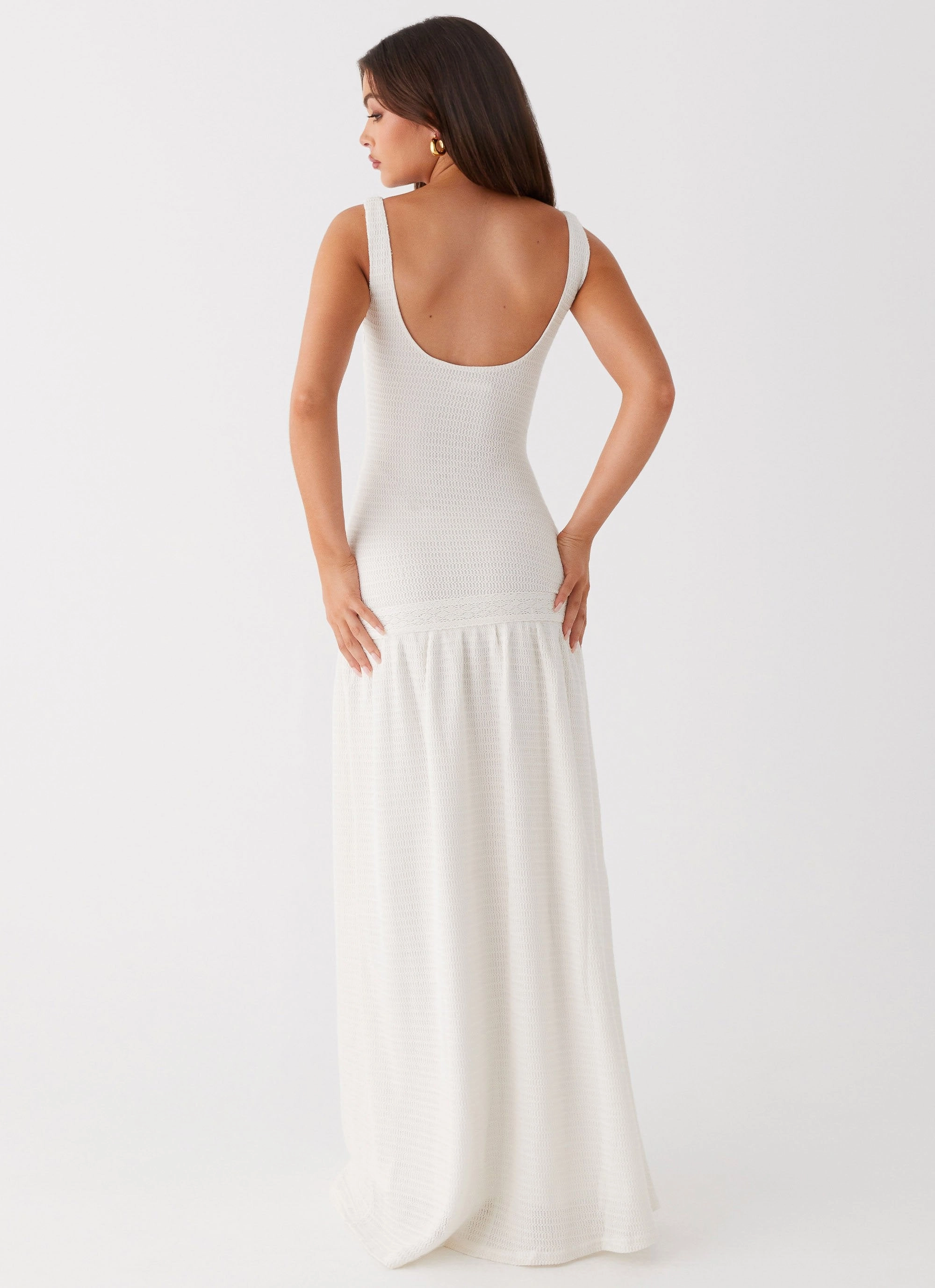 Fall Outfit City Layers Lyrical Maxi Dress - Ivory