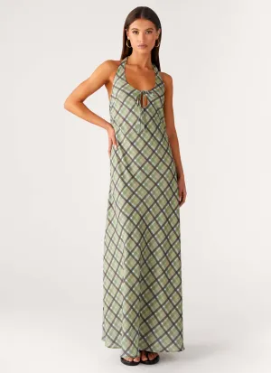 Coralie Maxi Dress - Cedar Check Daywear Mood