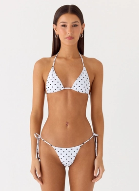 Mommae Bikini Bottoms - White Polkadot national baseball