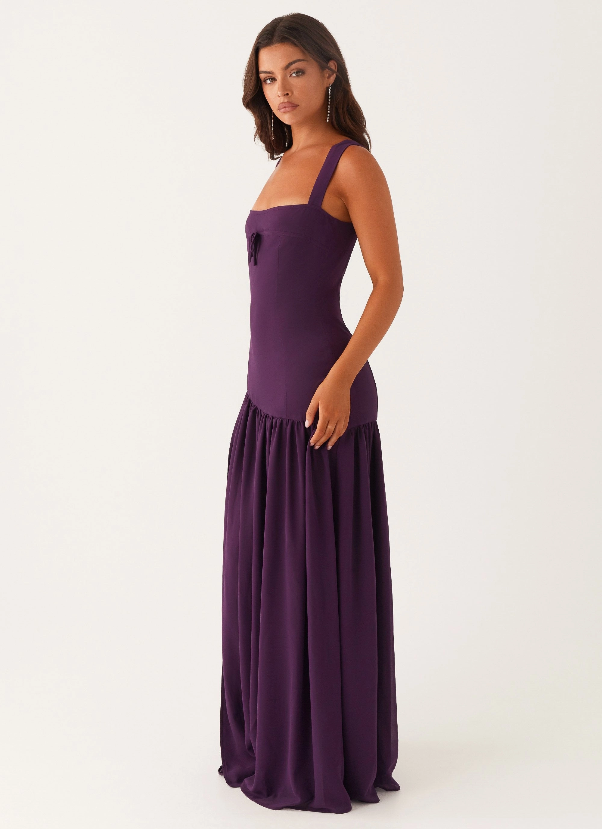 Cut-Out-Detail Alberta Maxi Dress - Mulberry