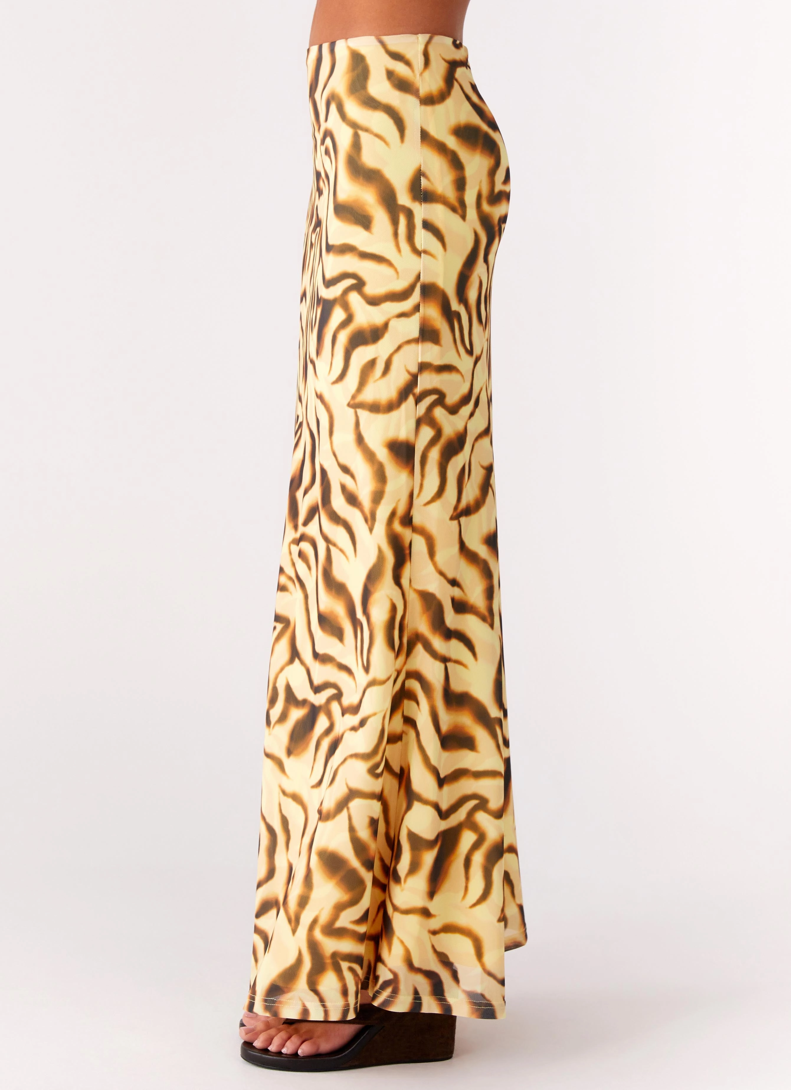 Call Me Low Rise Maxi Skirt - Yellow Zebra Trail Ready quick dry