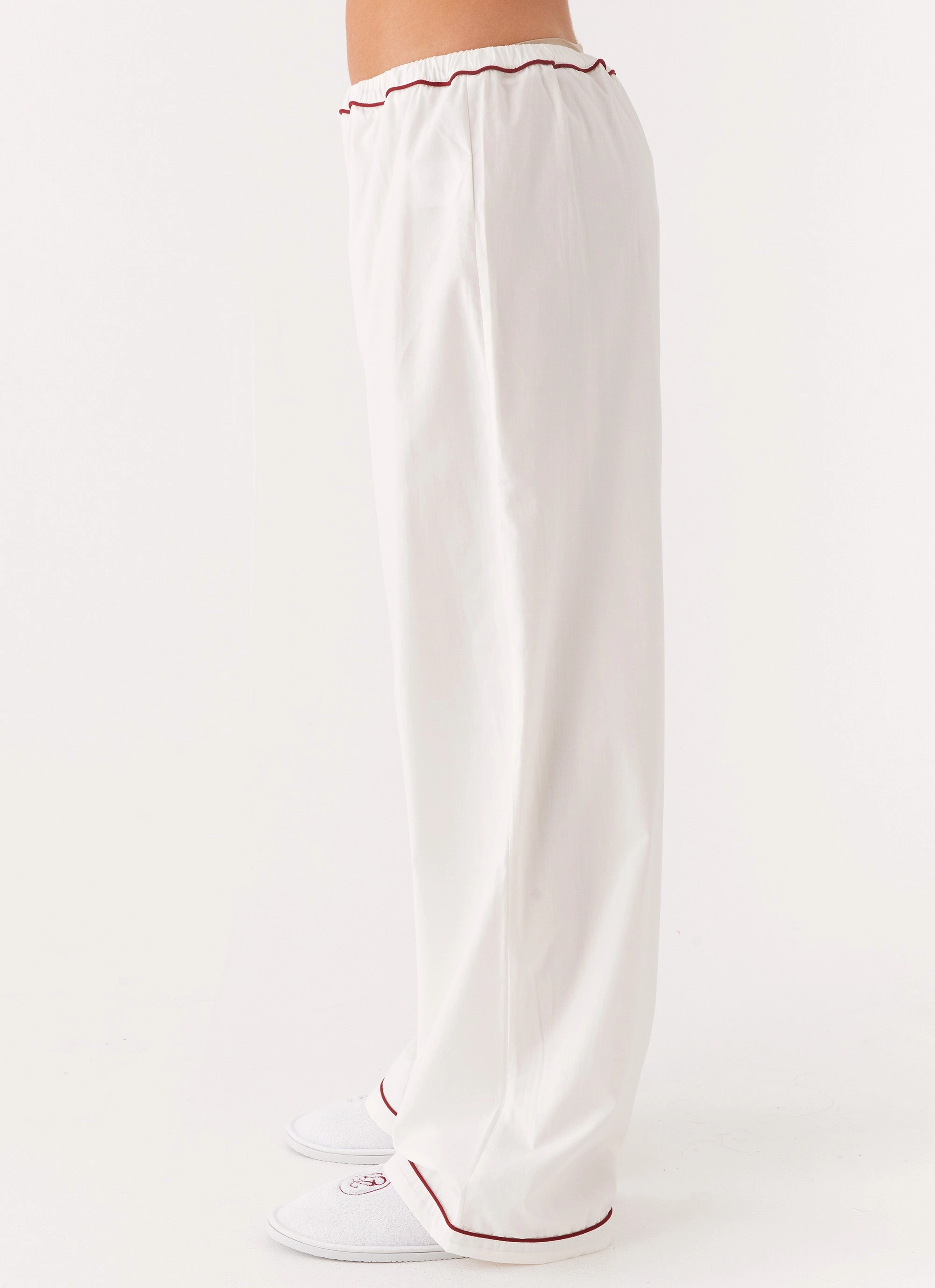 Harry Pyjama Pants - White Mold Resistant Coating Eco Friendly Dyed Fabric