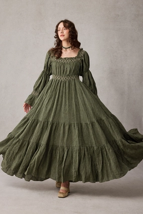 OdorResistant Treatment Organic Cotton Fiber Cloud 21 | smocking embroidery linen dress