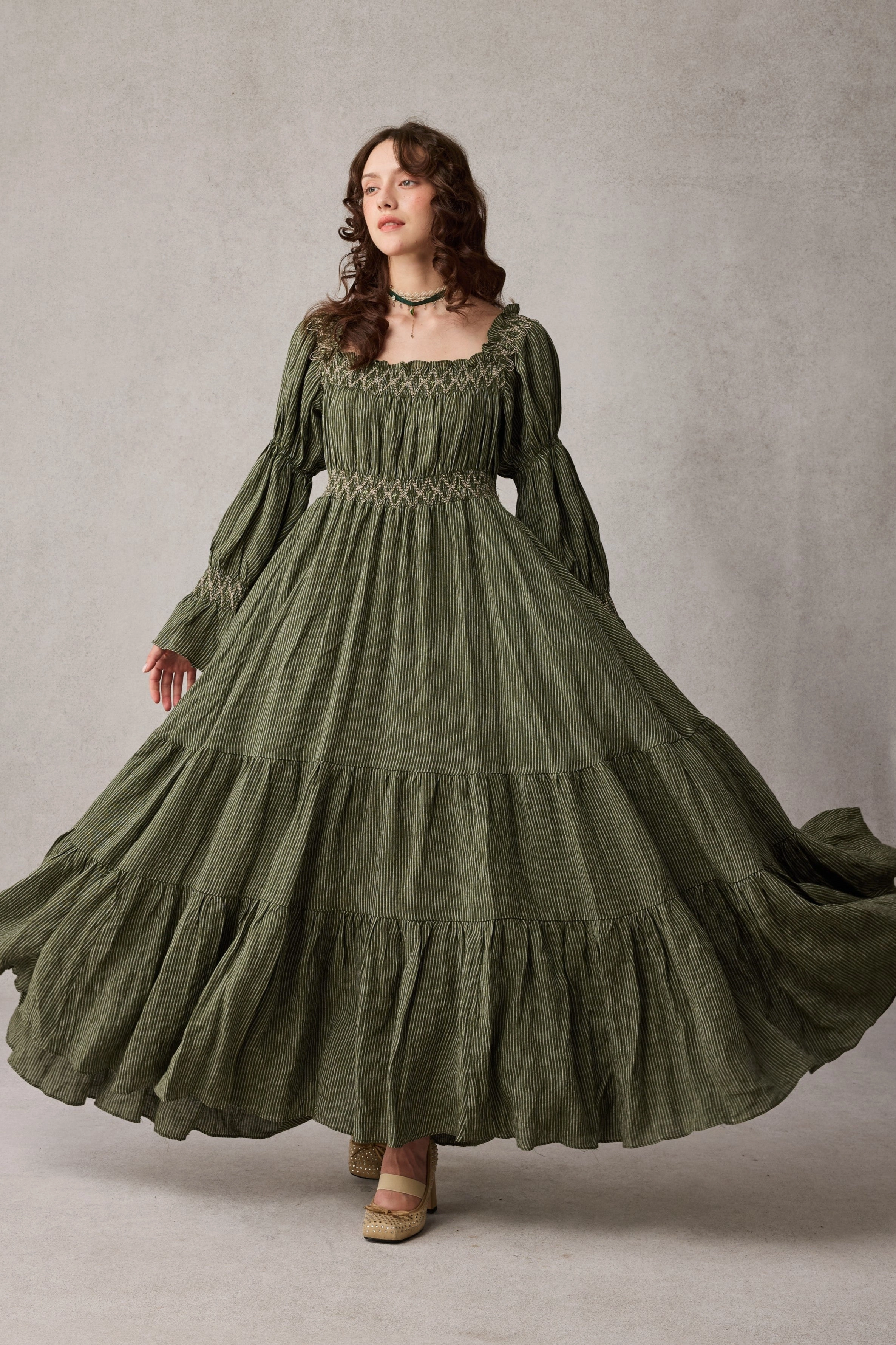 OdorResistant Treatment Organic Cotton Fiber Cloud 21 | smocking embroidery linen dress
