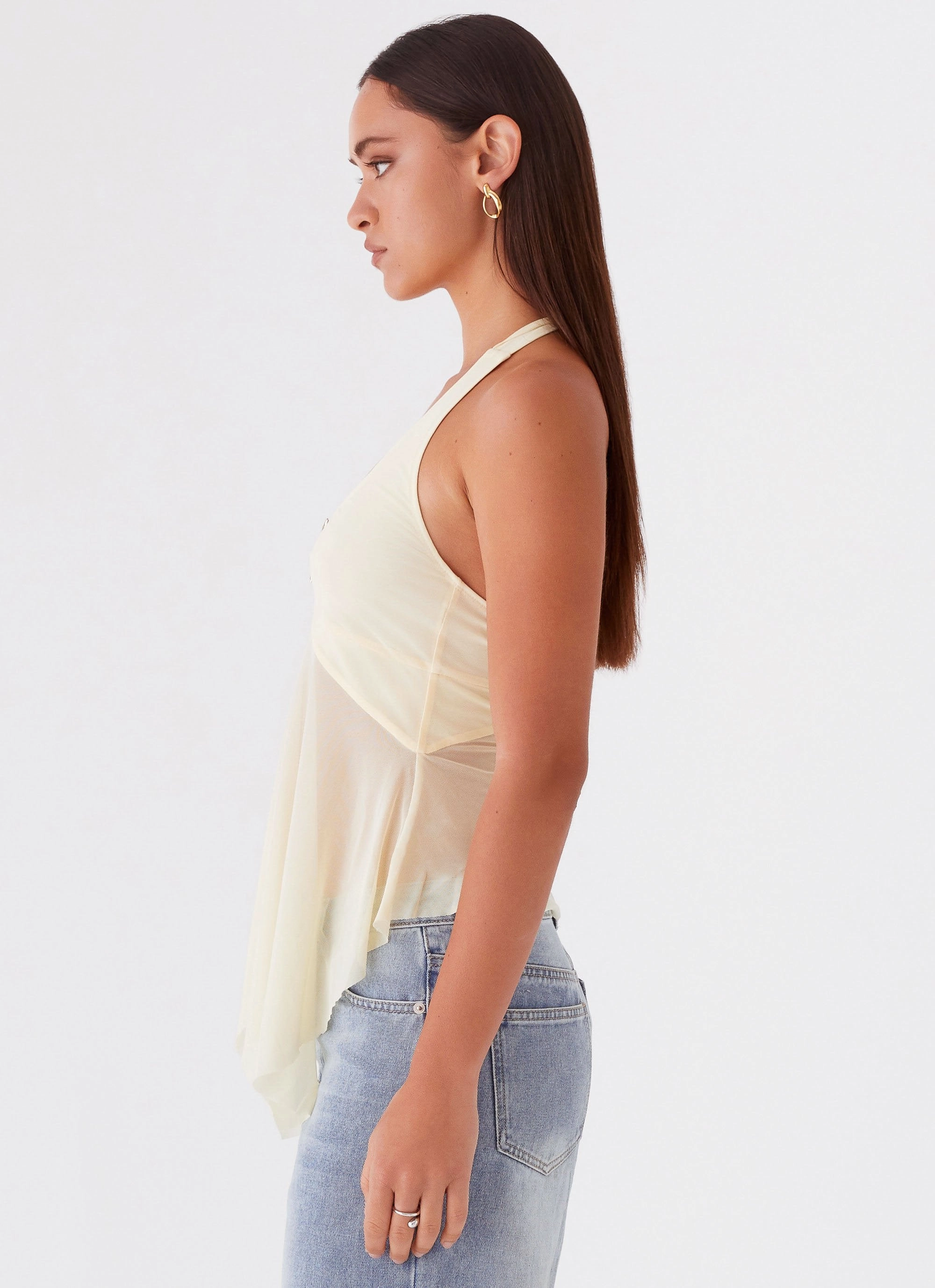 Sunbeam Mesh Top - Yellow MultiPocketDesign Activewear Top