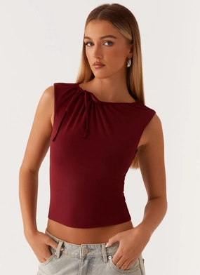 Relaxed Sweatshirt Darlee Tank Top - Mulberry