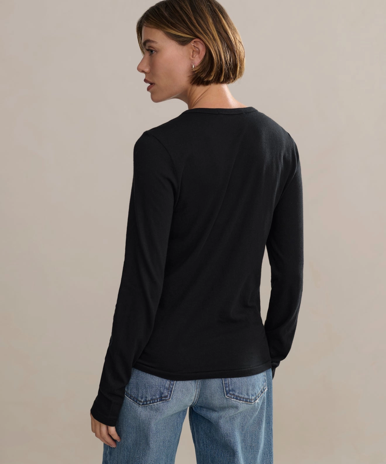 Long-Sleeve Slim Tee Sustainable Manufacturing