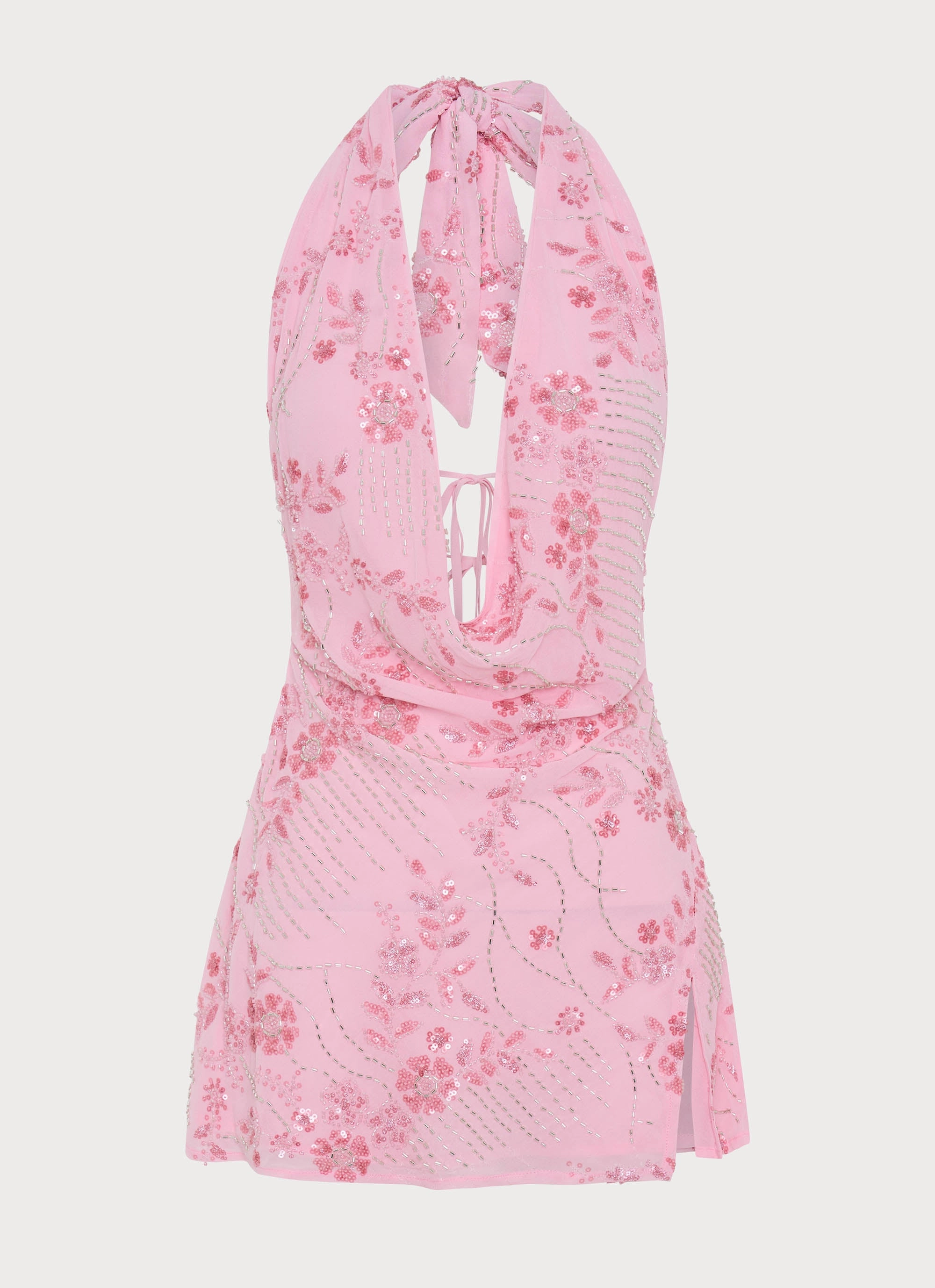 Cinzia Beaded Mini Dress - Pink Casual Comfort Wear