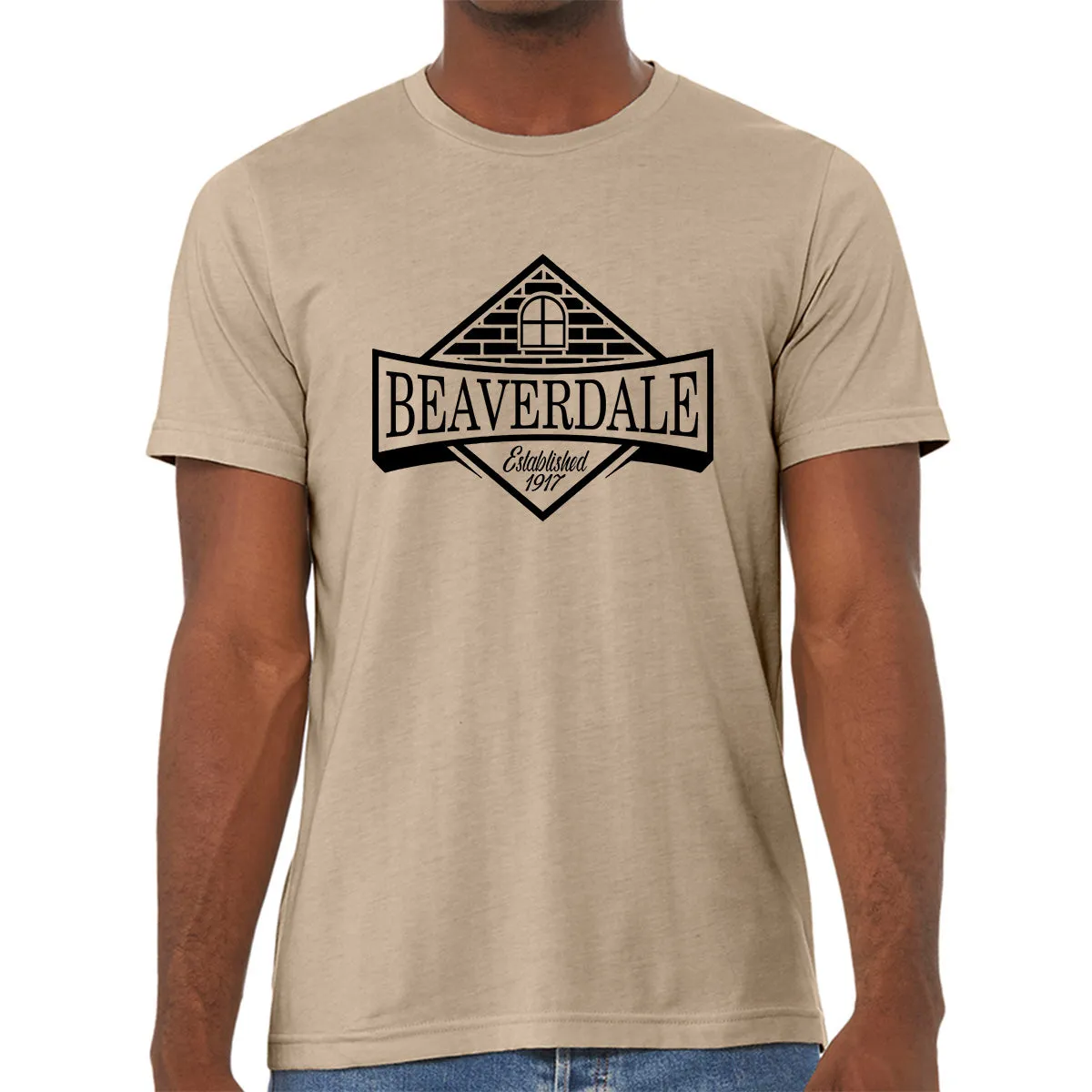 "Beaverdale Est. 1917 Crest" - Unisex Heather CVC T-Shirt