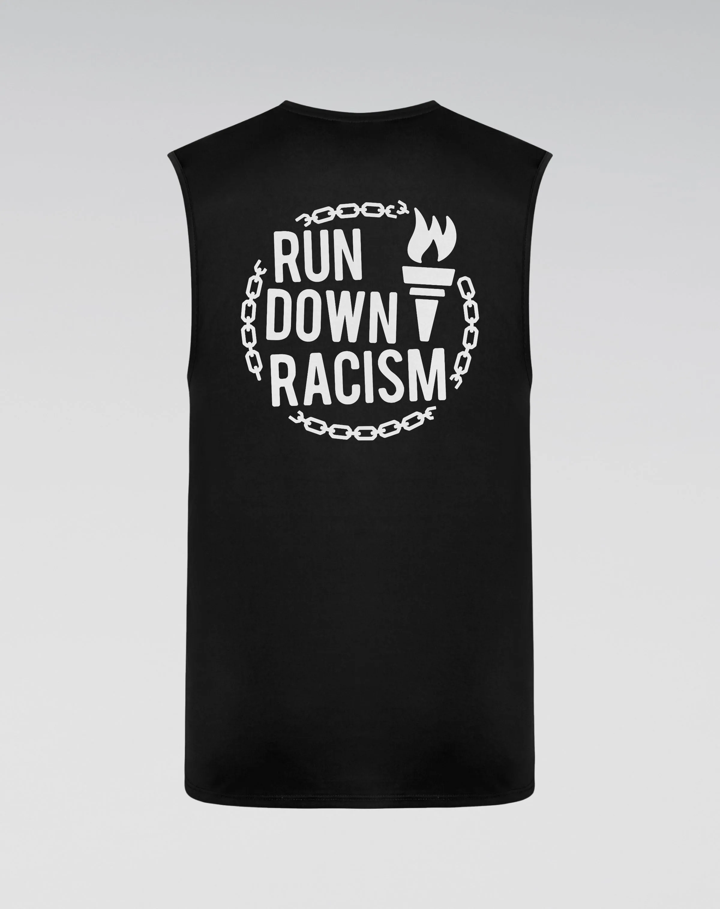 "Run Down Racism" Sleeveless Racing Shirt (Bold Edition)