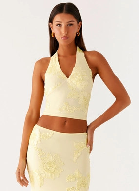 Fun Design Radiate Halterneck Top - Yellow