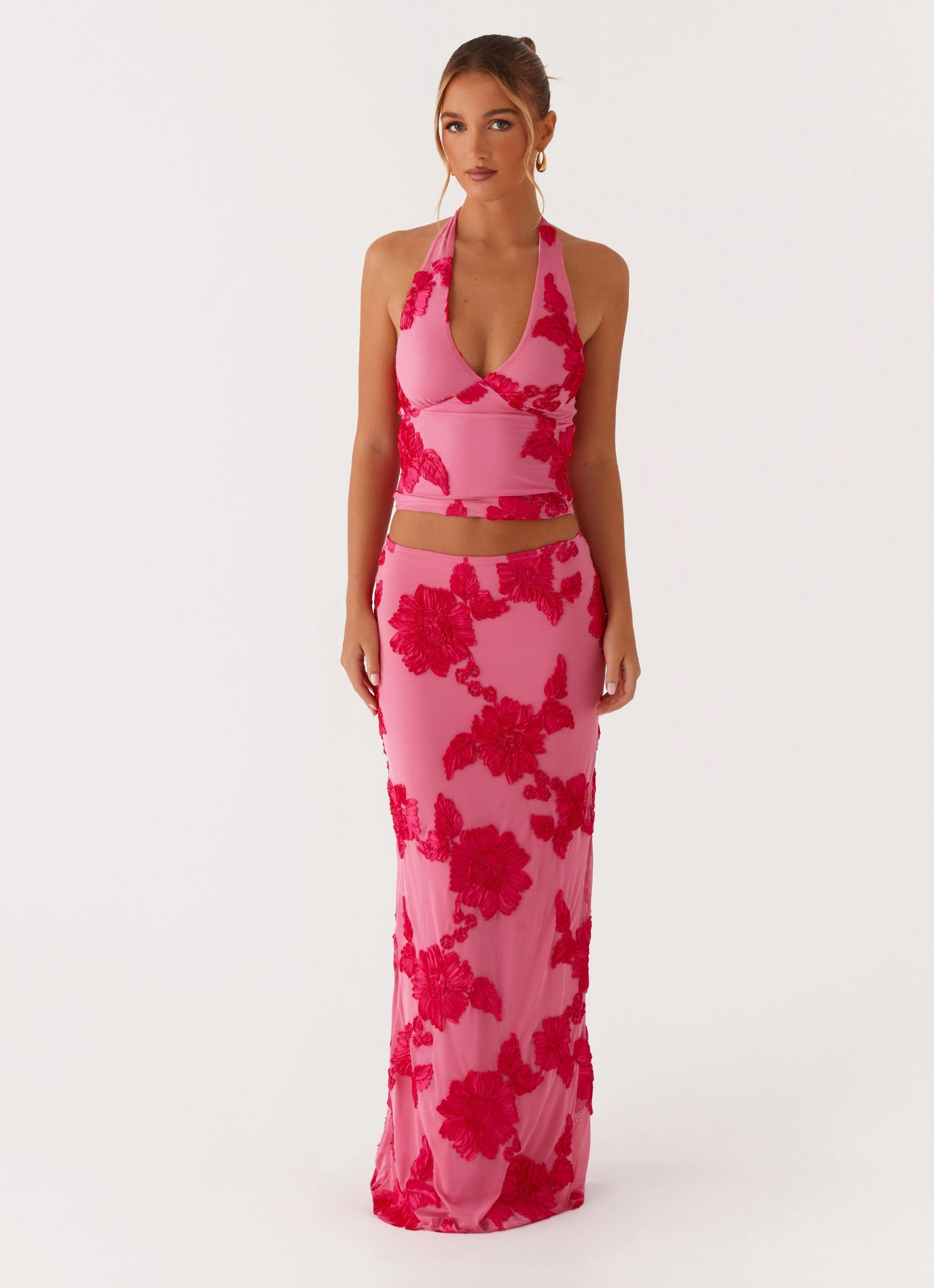 Radiate Maxi Skirt - Pink Casual Comfort Layers