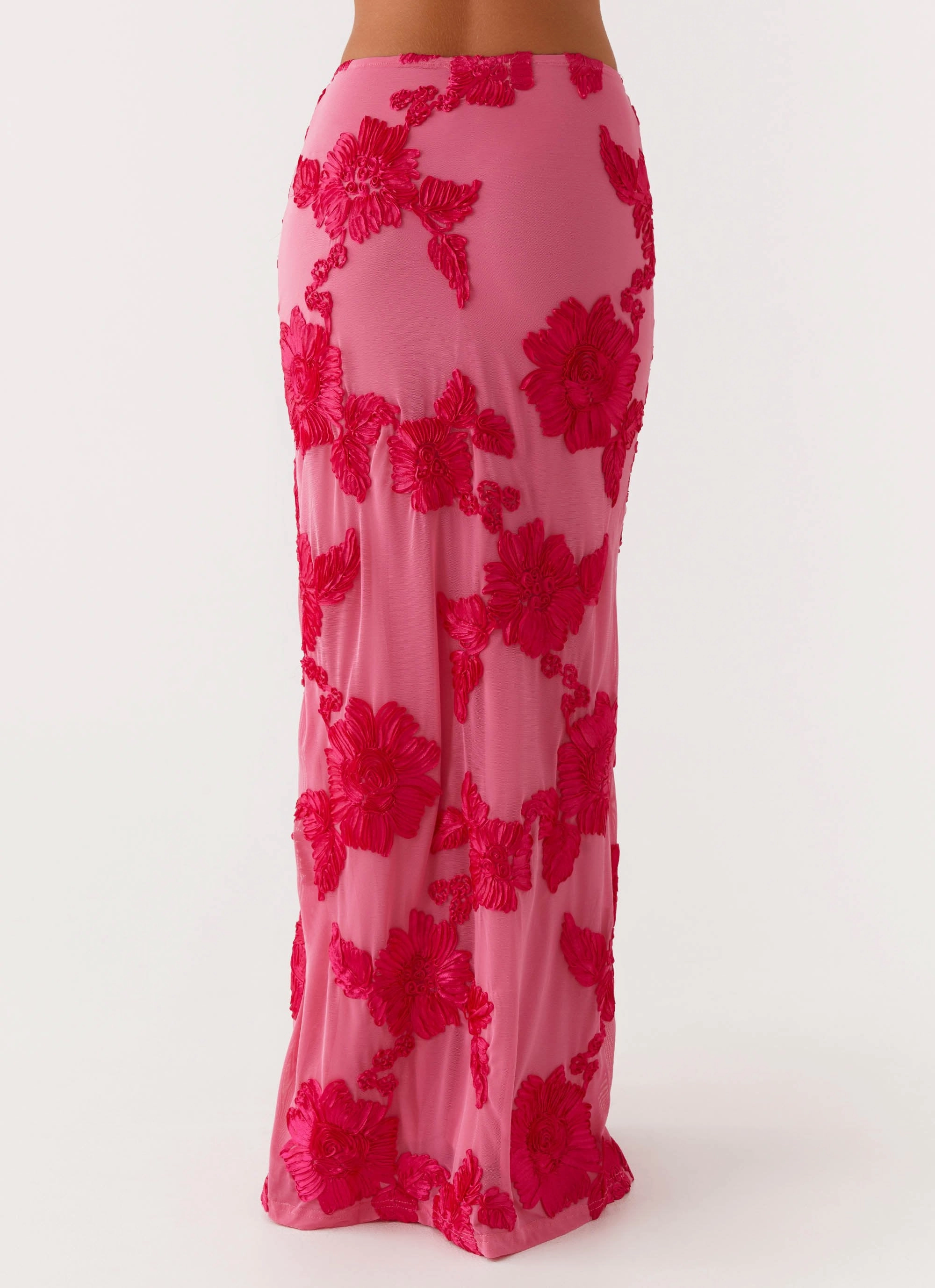 Functional Stretch Radiate Maxi Skirt - Pink