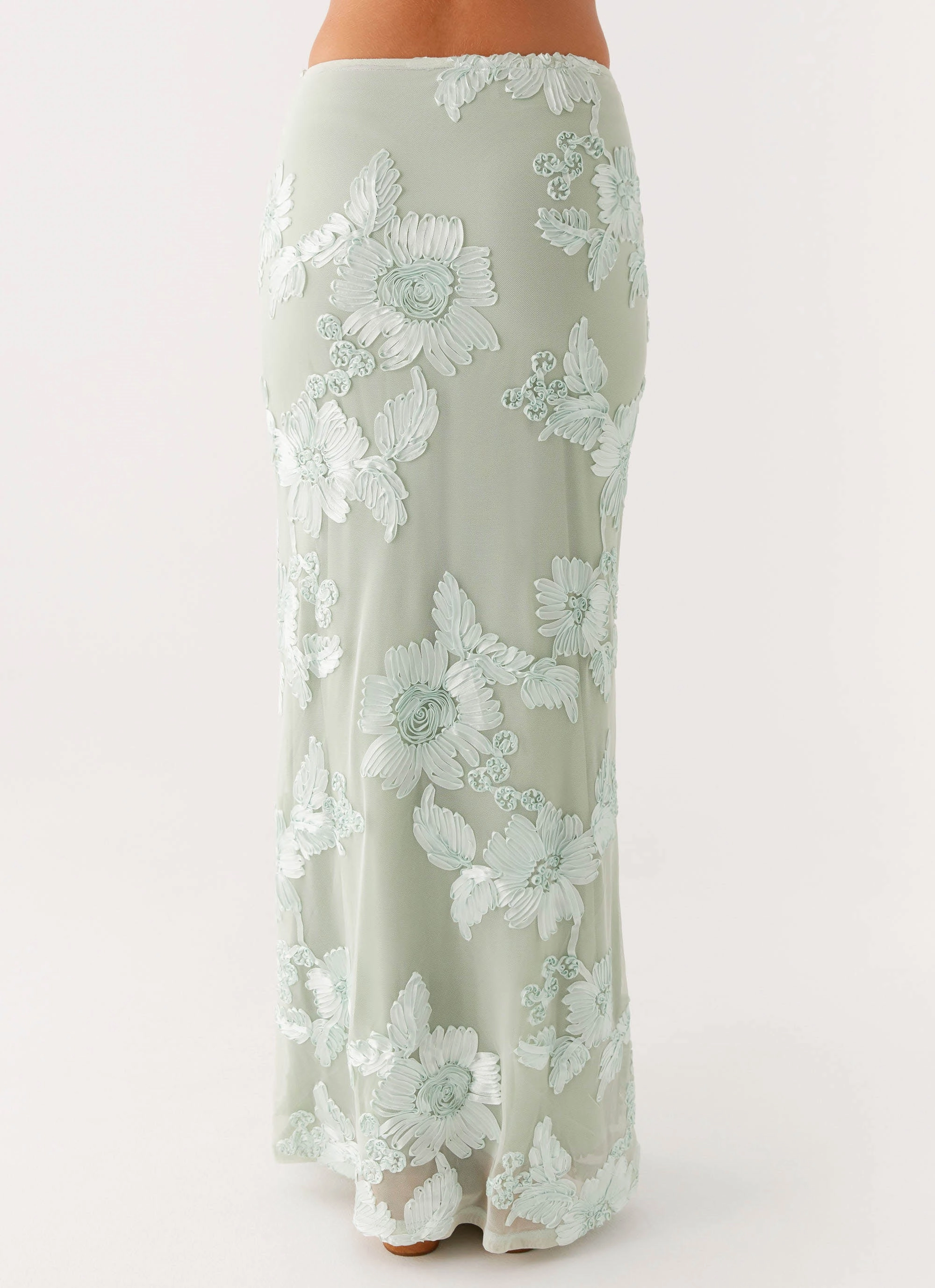 Stretchable Wear Trail Comfort Radiate Maxi Skirt - Sage