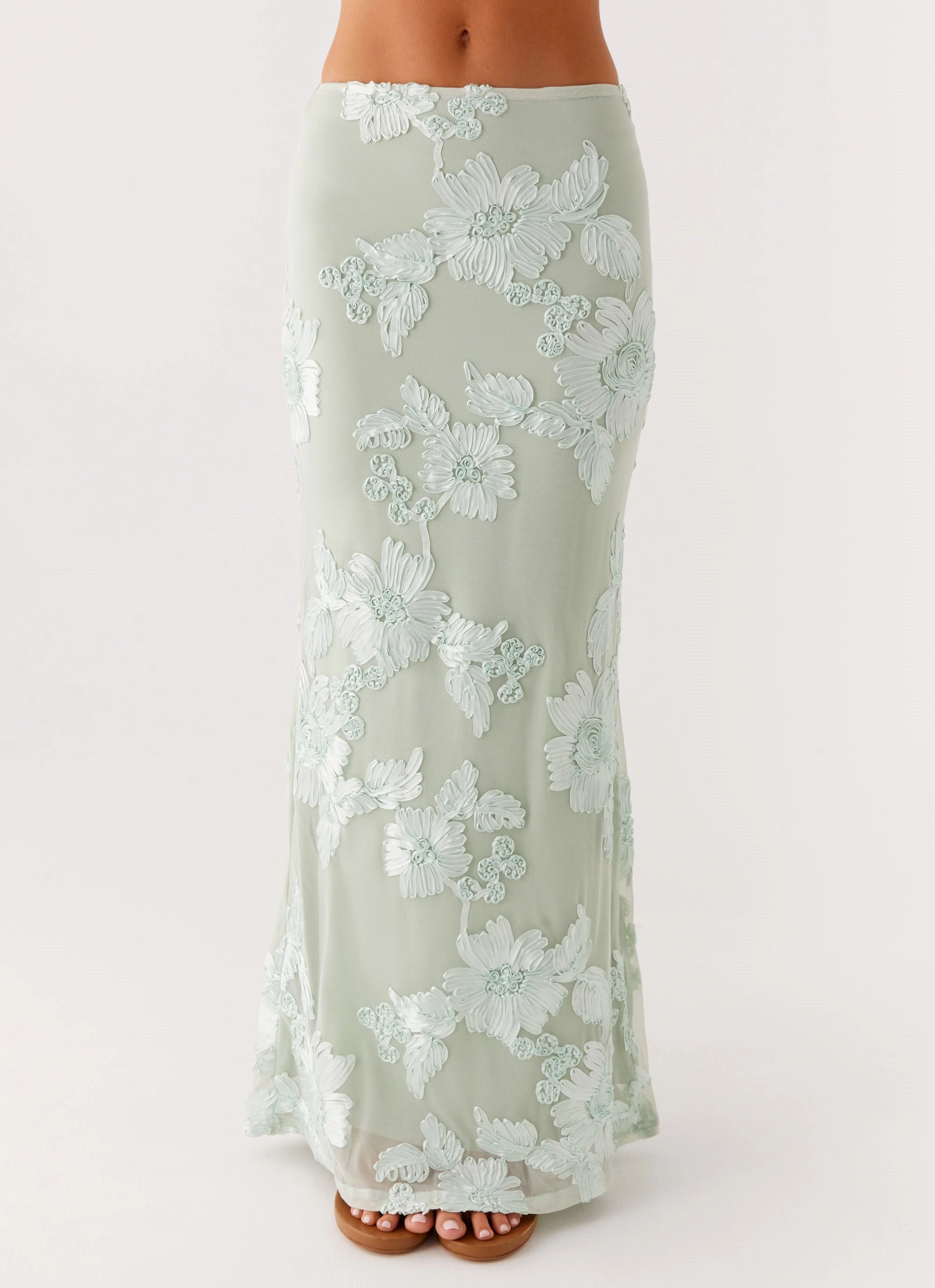 Radiate Maxi Skirt - Sage Non Slip Waistband Moisture Lock Technology