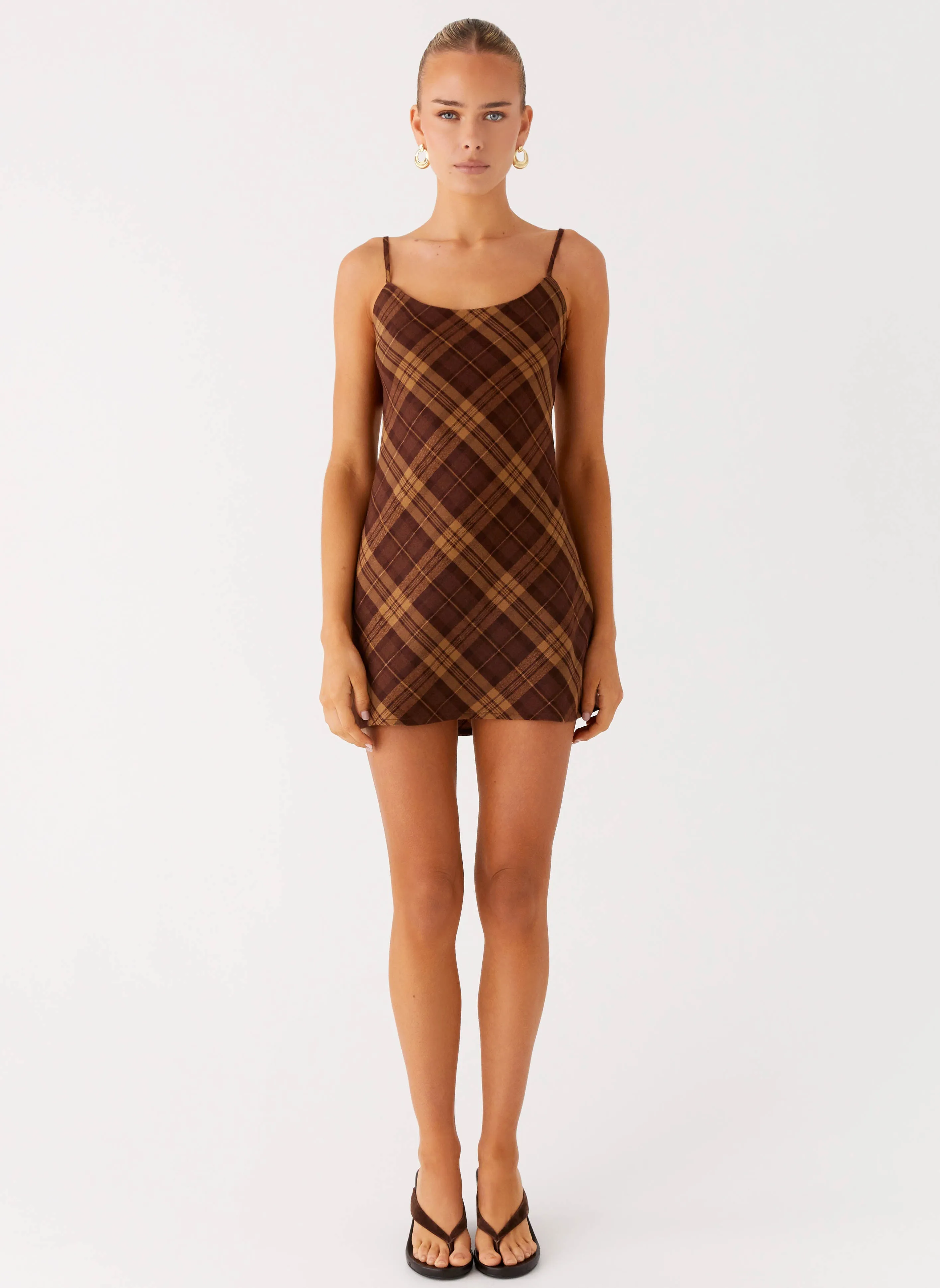 Radio Star Mini Dress - Plaid Move Free