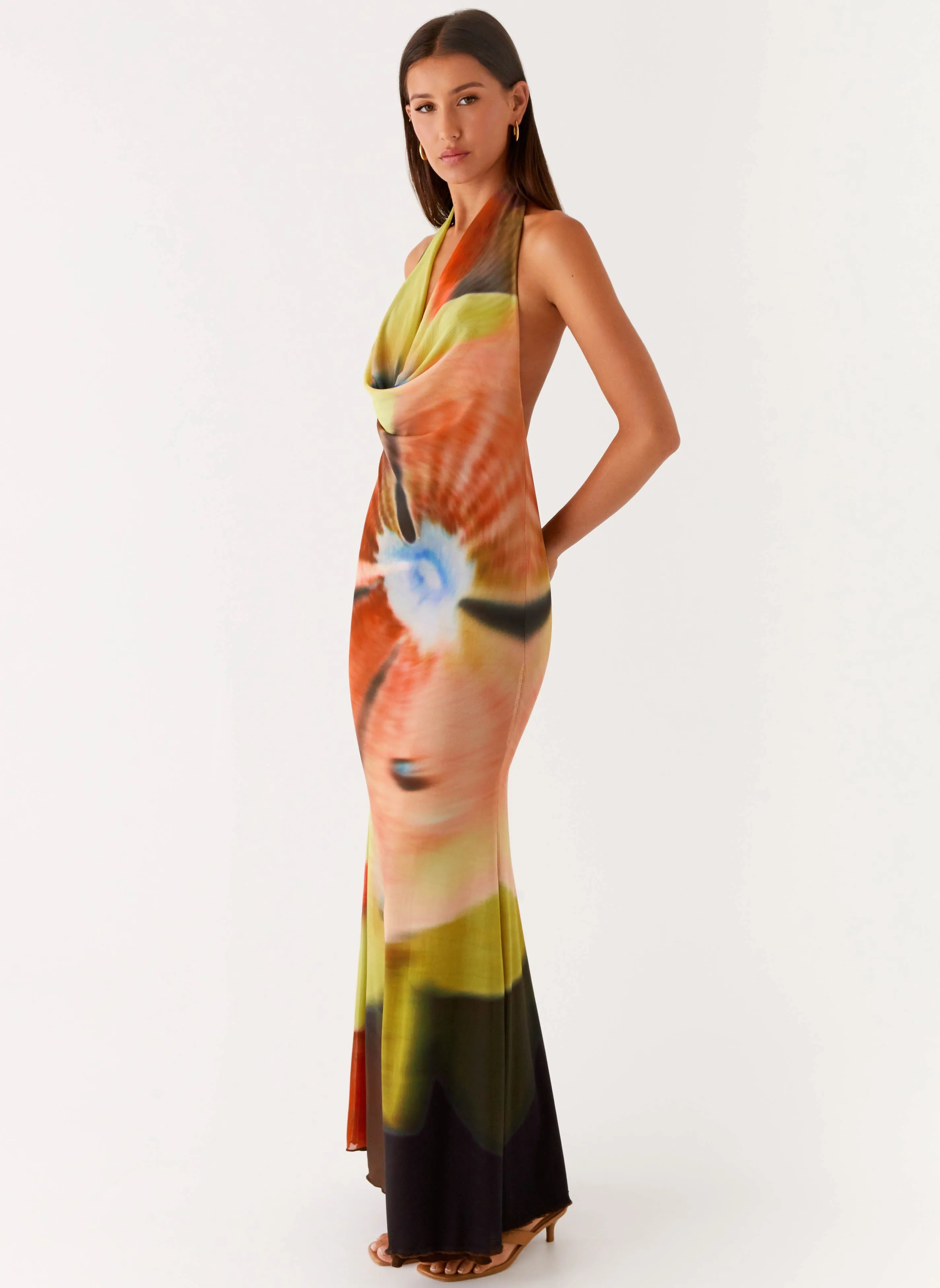 Raellia Maxi Dress - Moody Floral Daily Casual Layering Piece