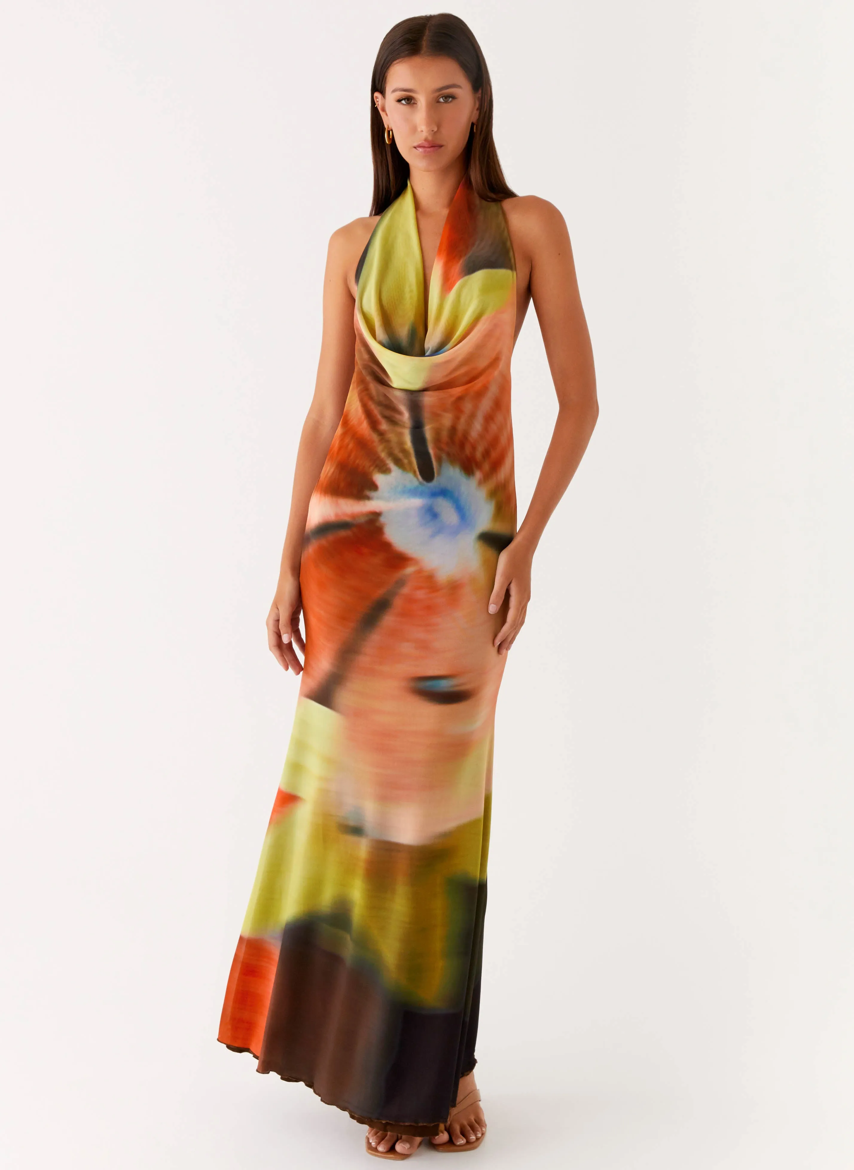 Fresh Aesthetic Raellia Maxi Dress - Moody Floral