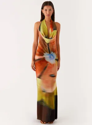 Daily Flex Minimal Detail Raellia Maxi Dress - Moody Floral