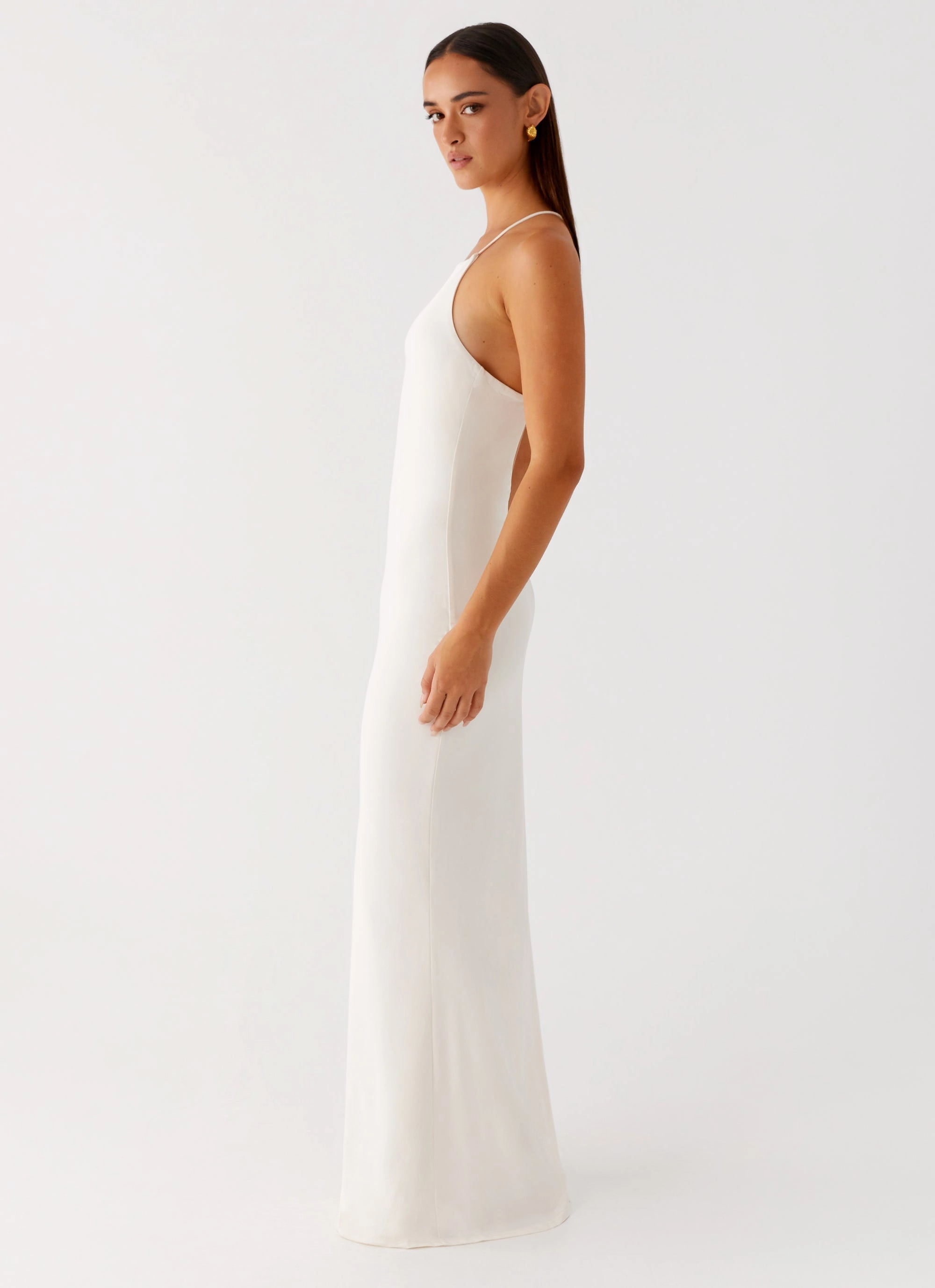 Raffa Pearl Maxi Dress - Ivory museum visit