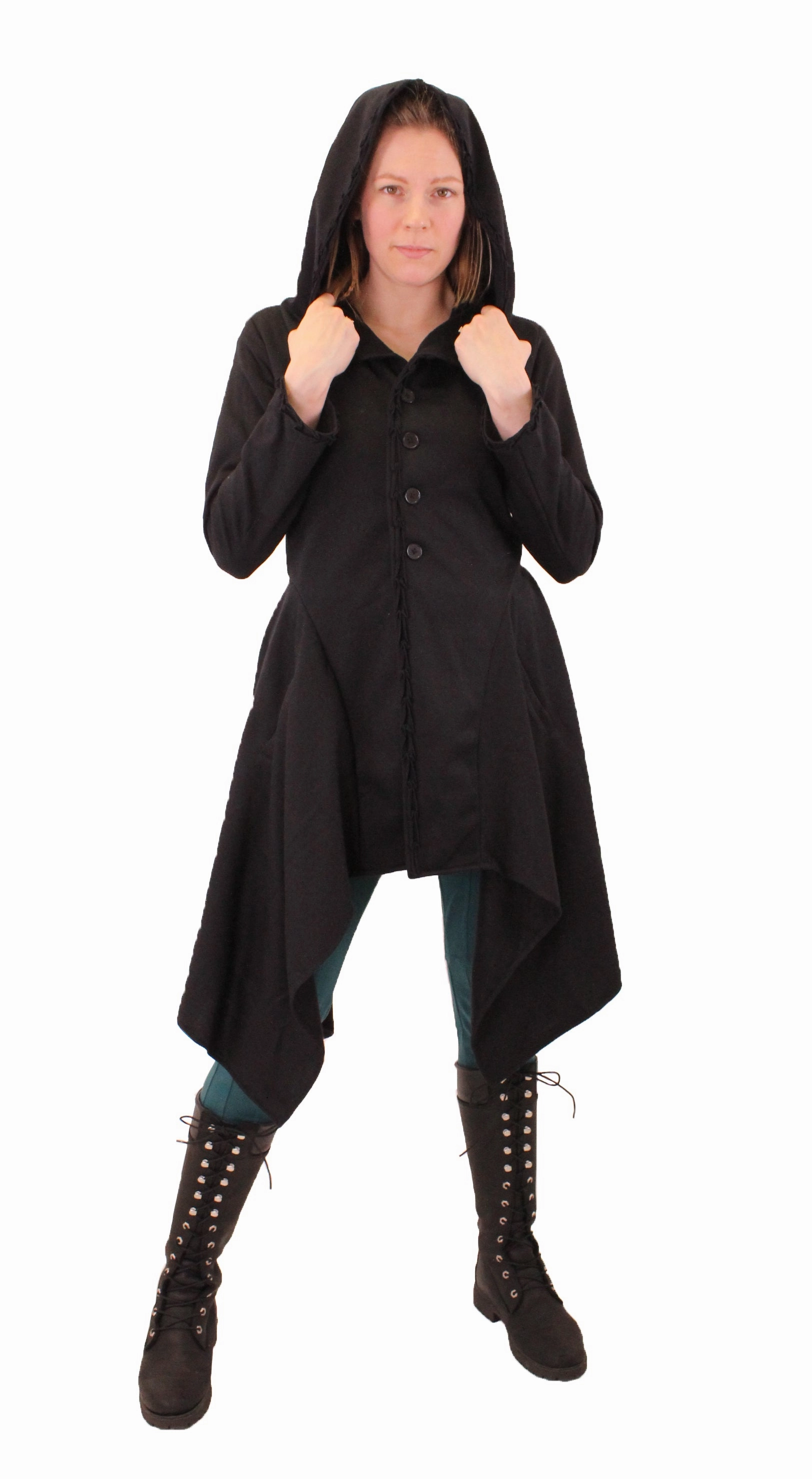 Rag Coat Layered Collar Design Odor Control Finish