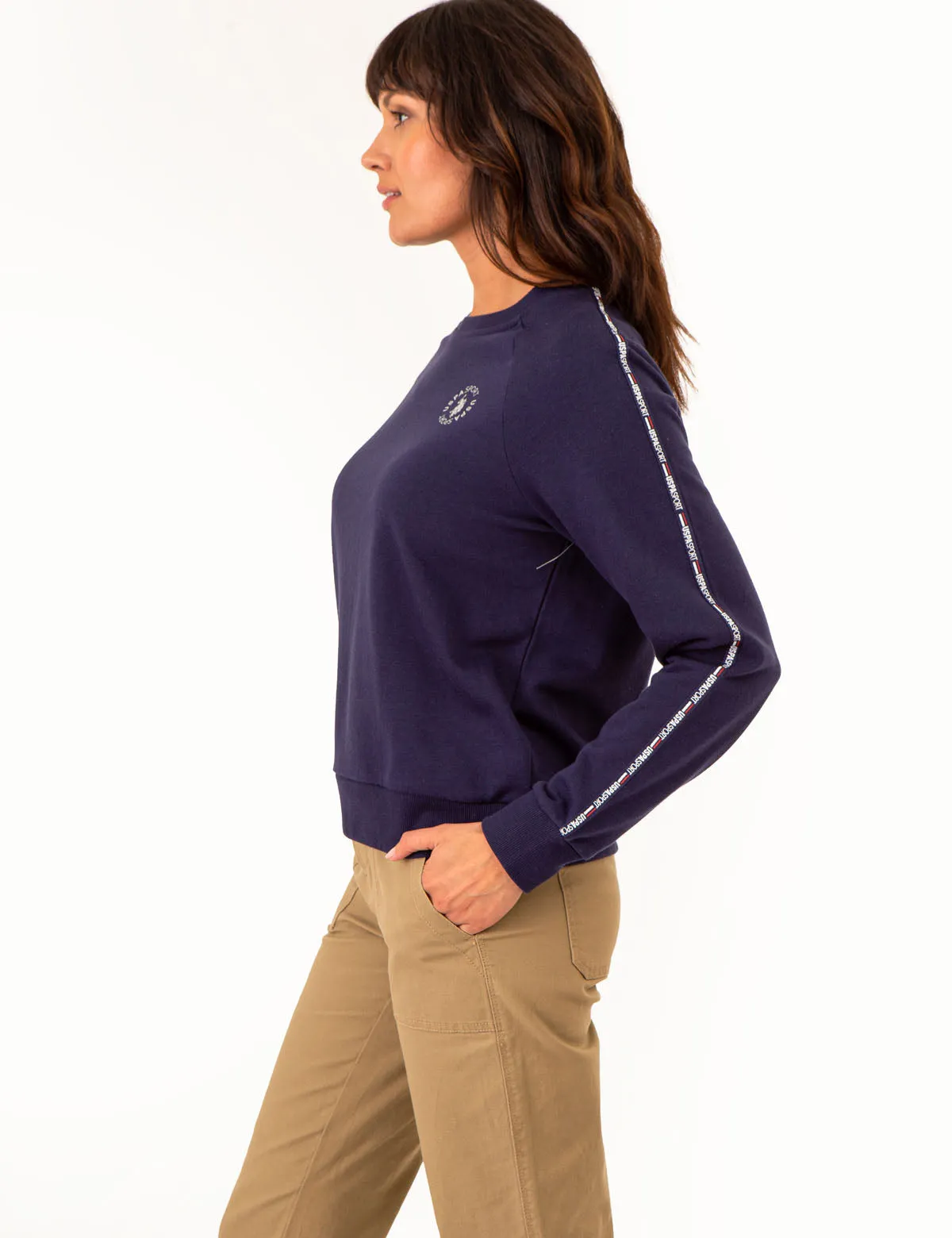 RAGLAN SLEEVE PULLOVER SWEATSHIRT