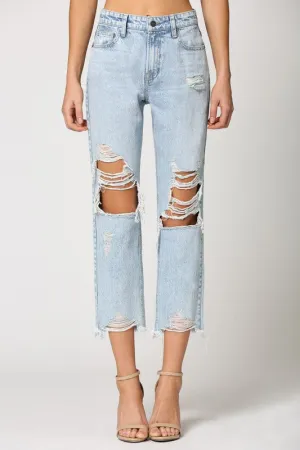 Rainbow Stitch High Rise Jeans