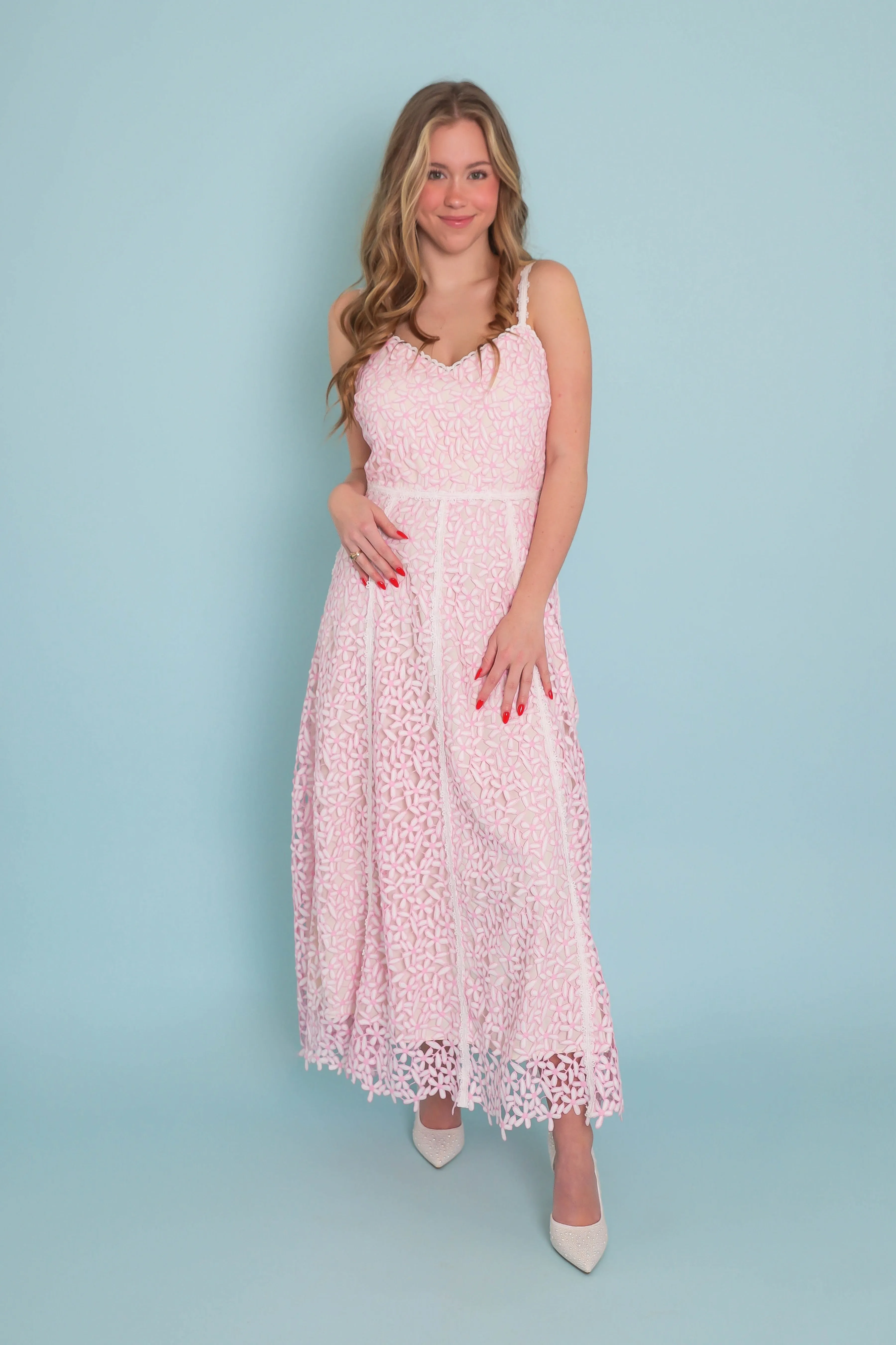 Semi Formal Breathable Raise A Glass Midi Dress