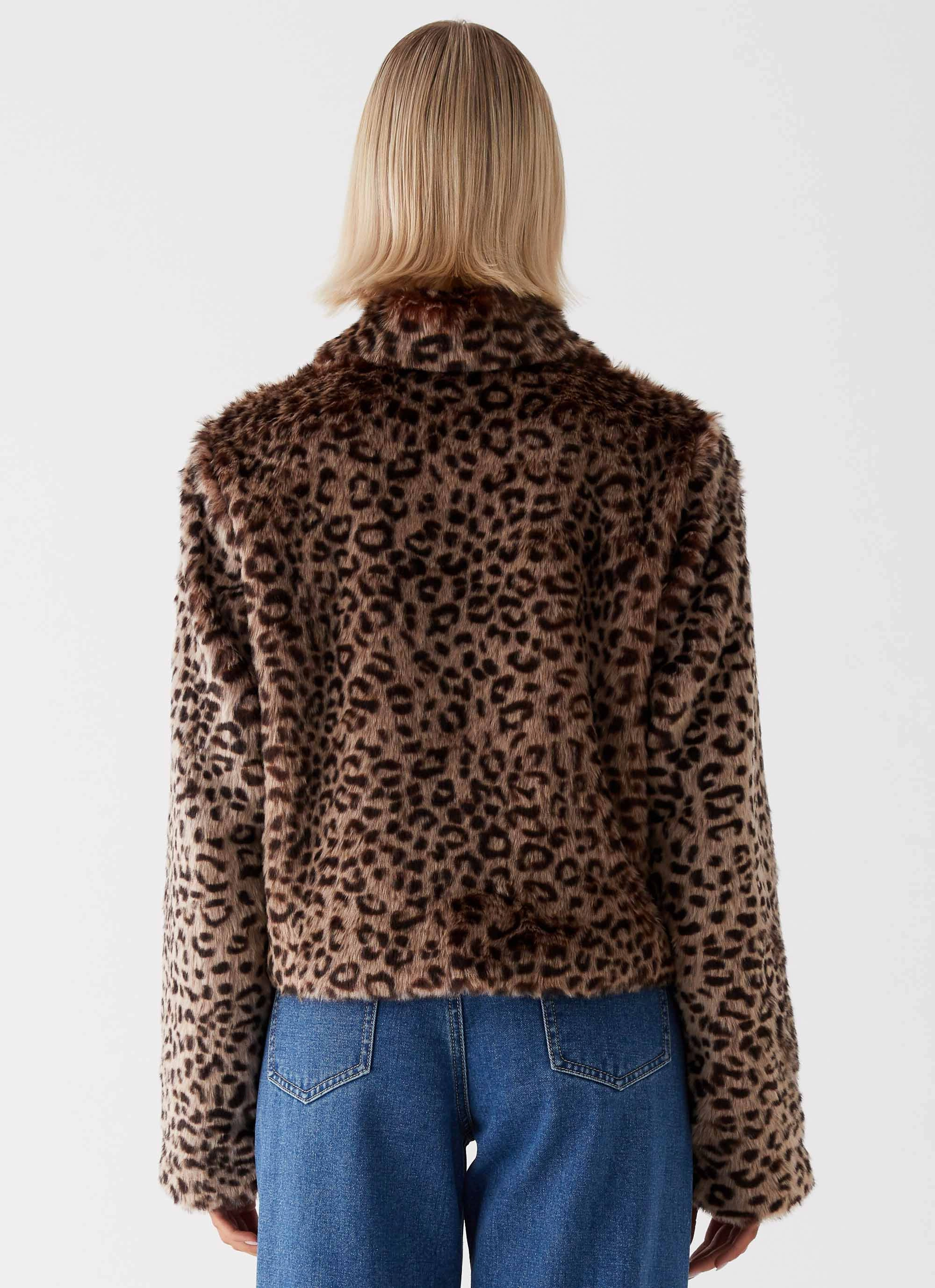 Outdoor Style Staple Raleigh Fur Jacket - Leopard