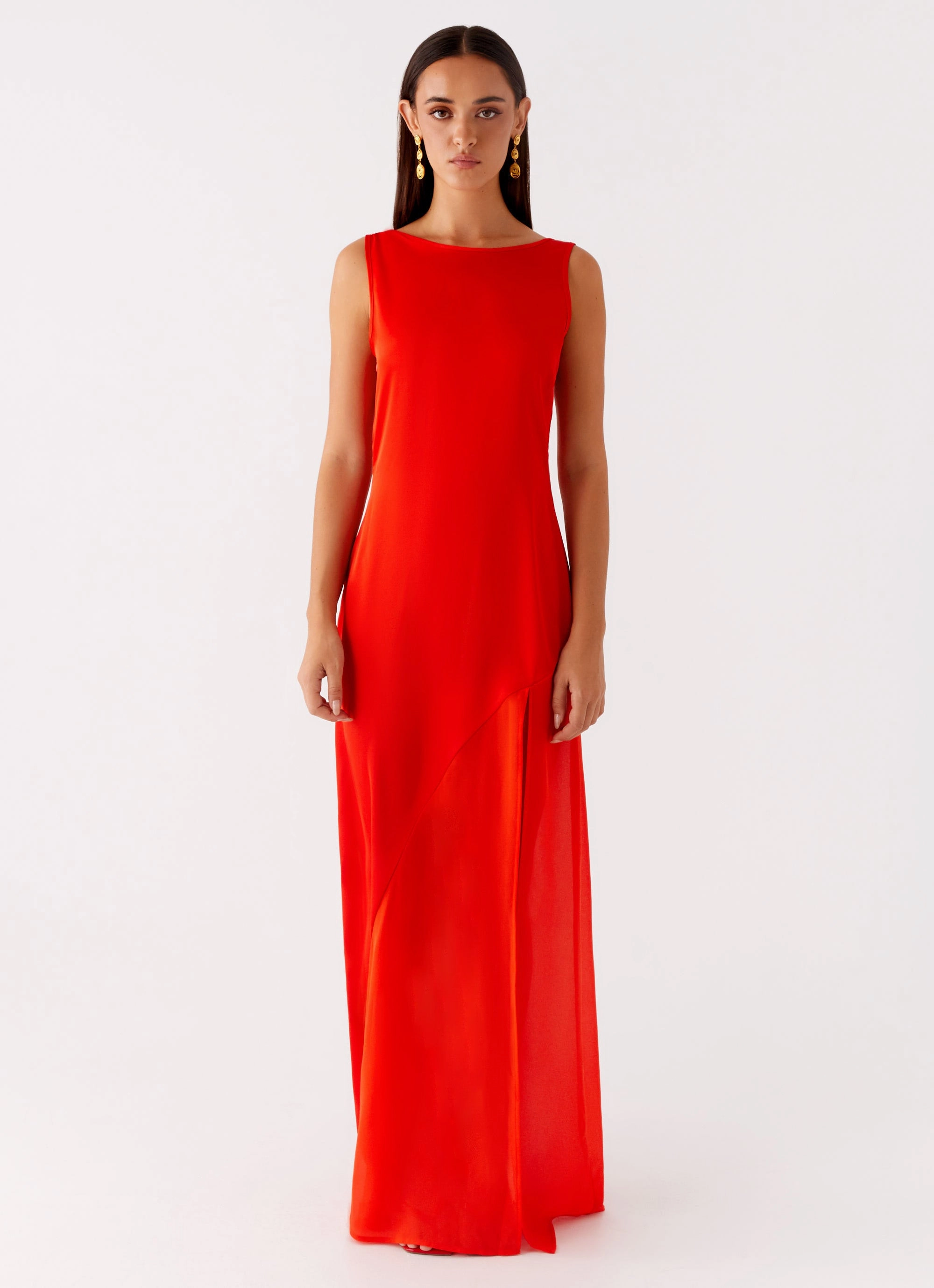 Ramiro Maxi Dress - Red Stylish Line Natural Style