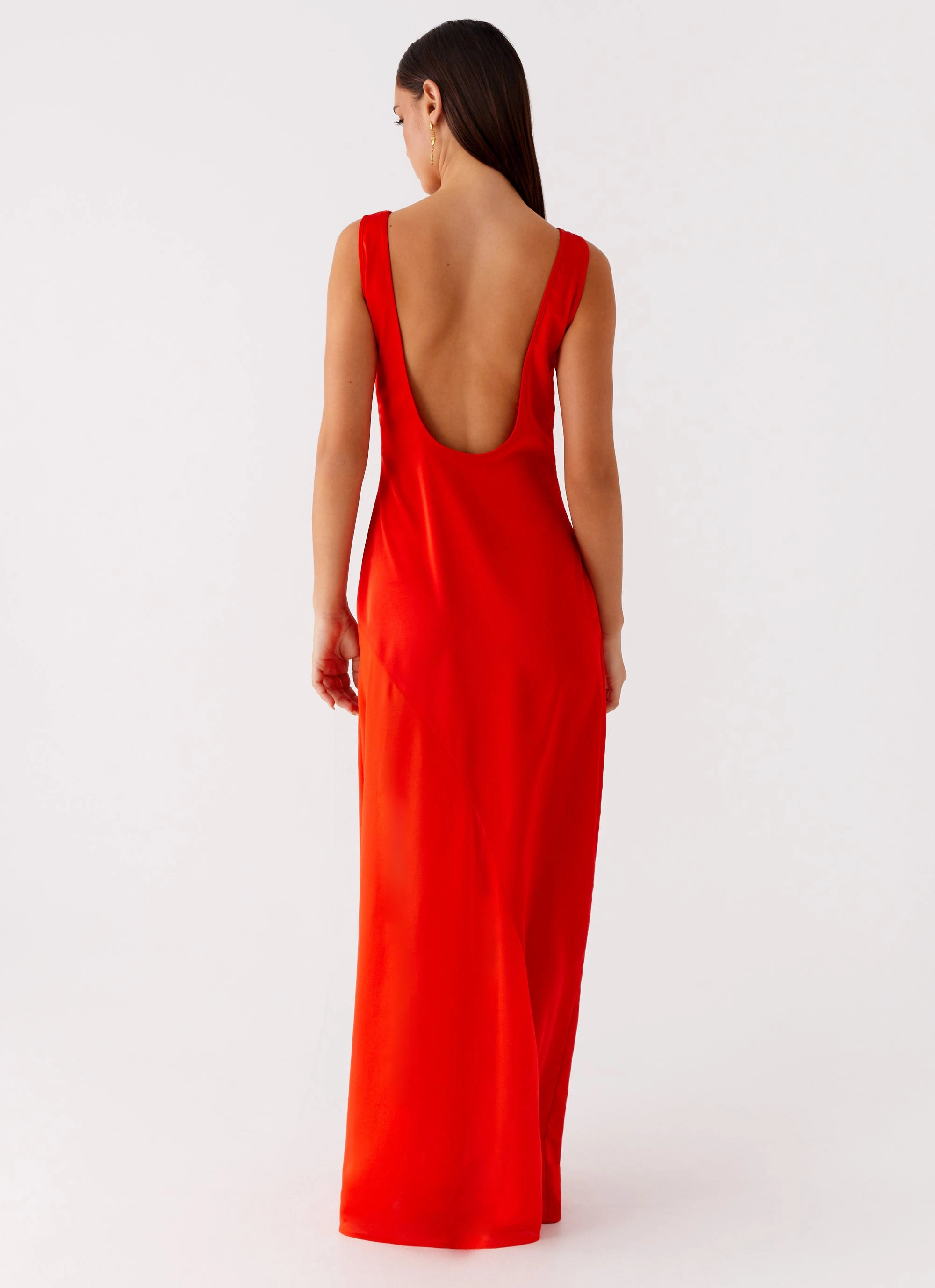 Machine-washable Bright-Hue Ramiro Maxi Dress - Red